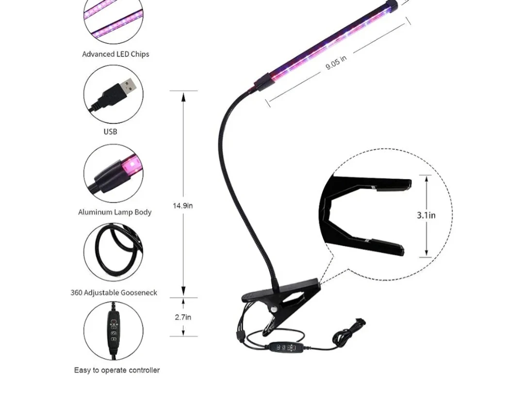 Adjustable LED Grow Light Lamp - photo 4