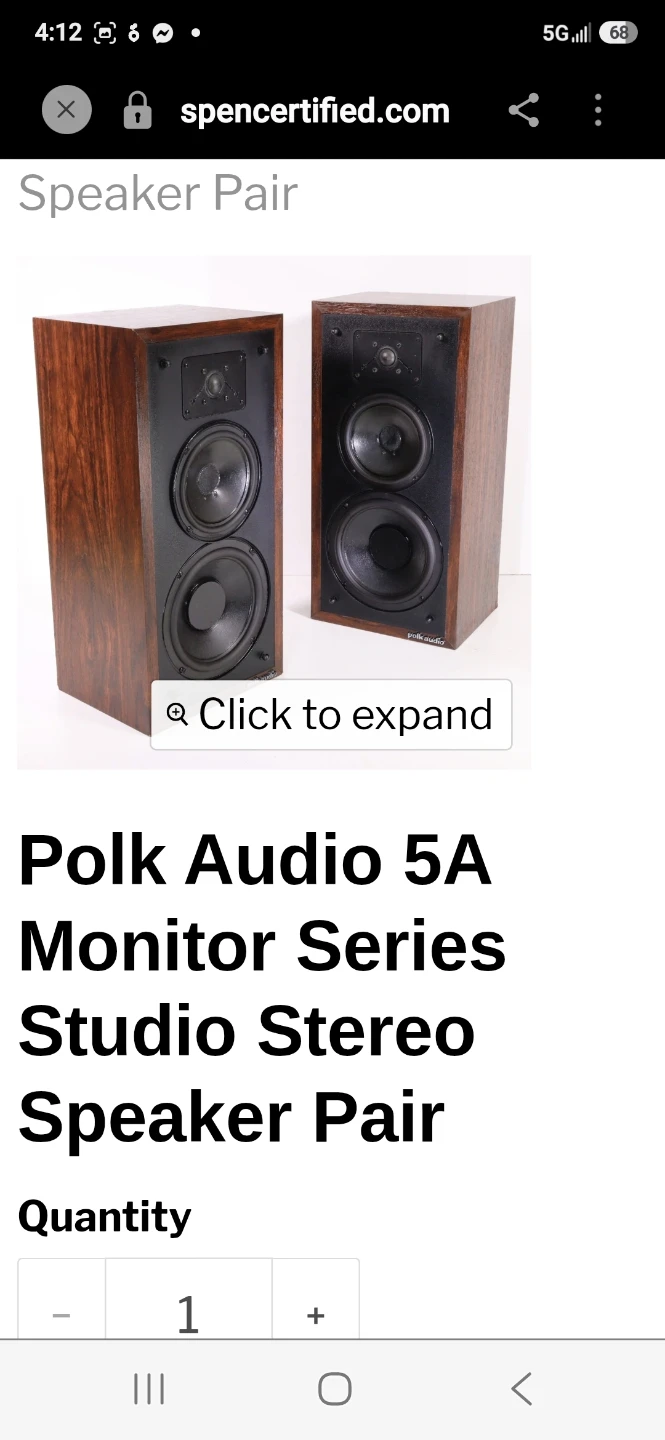 Polk Audio Monitor 5A monitor  Speakers