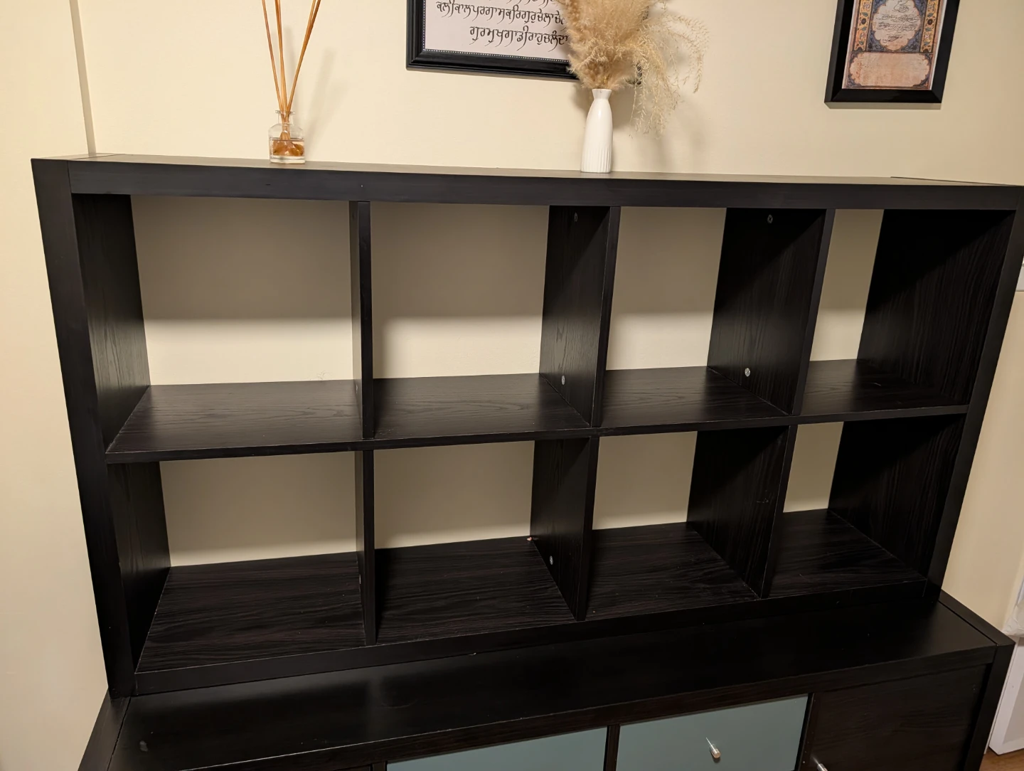 IKEA KALLAX 8-cube shelf unit black-brown - photo 3