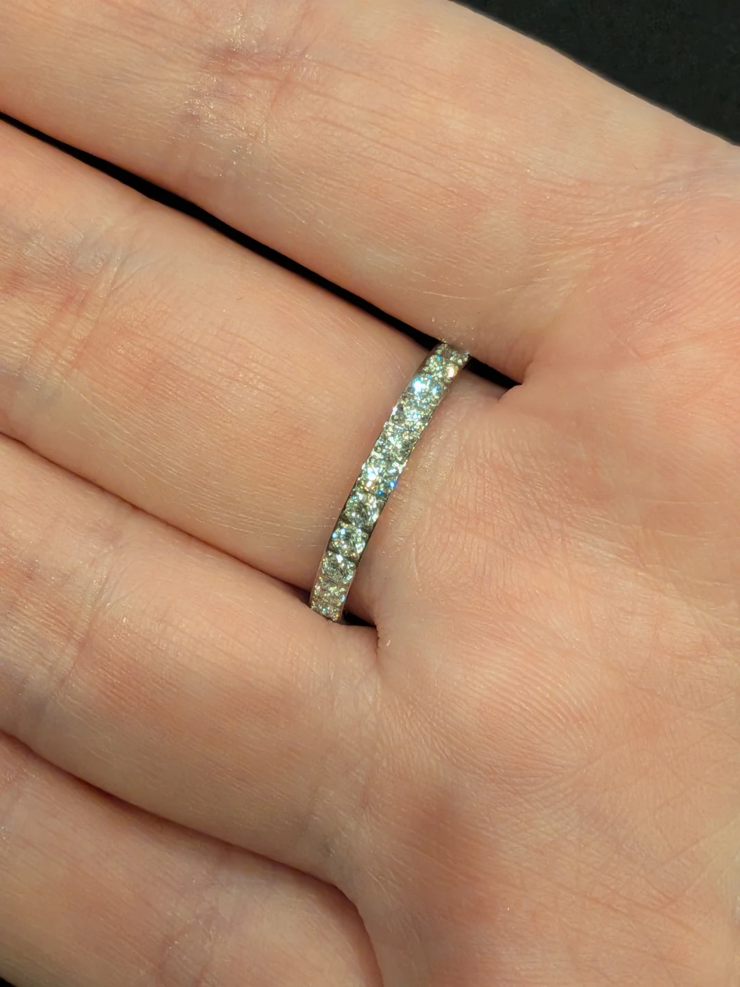 Size 7 Sparkly Eternity Band Ring - photo 2