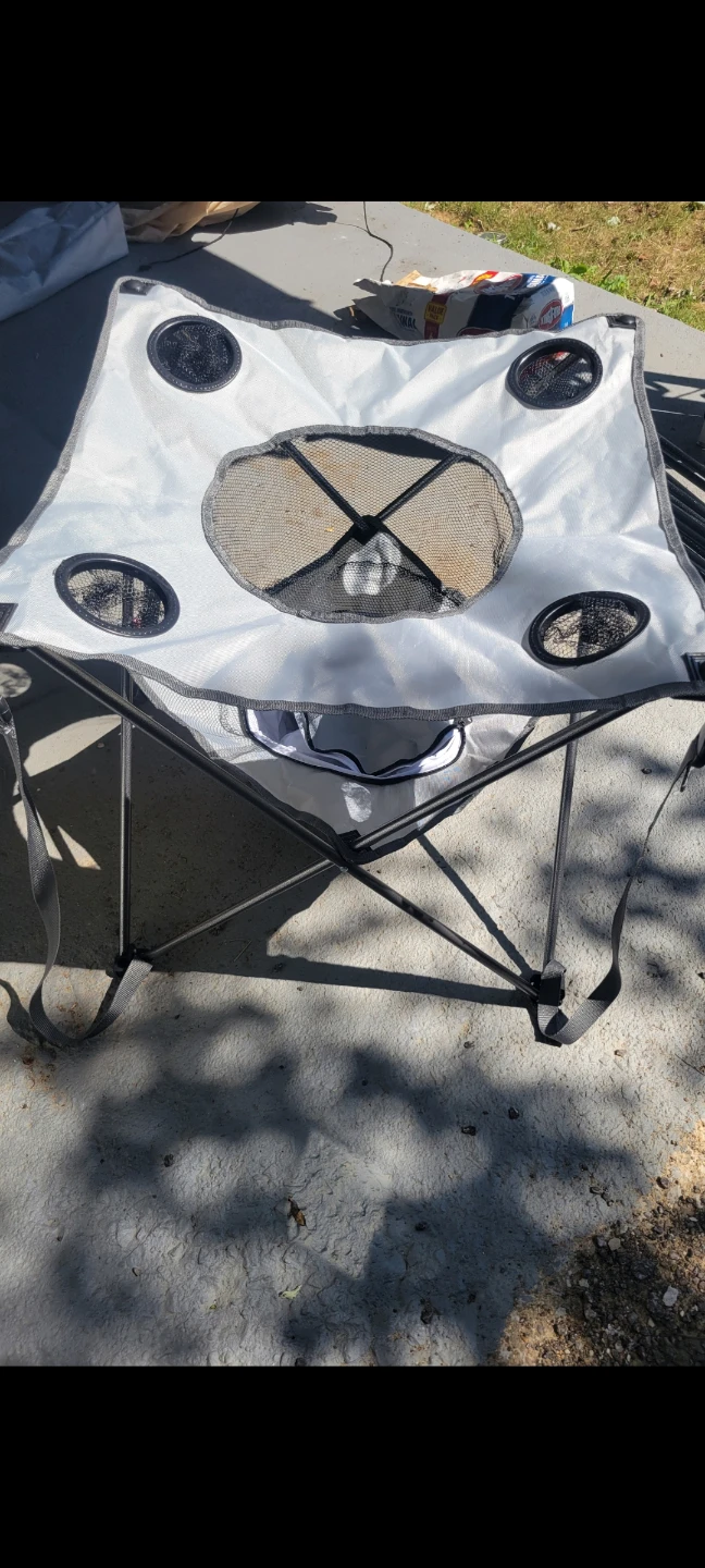 SUMMER ALMOST OVER. . OUTTERBANKS. CAMPING TABLE WITH COOLER