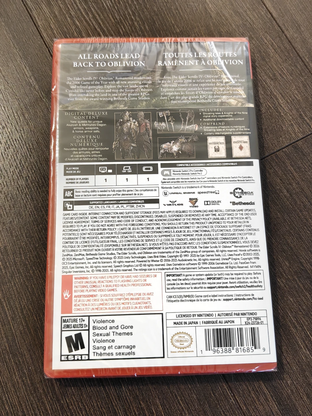 The Elder Scrolls IV Oblivion Remastered DE Nintendo Switch 2 - photo 2