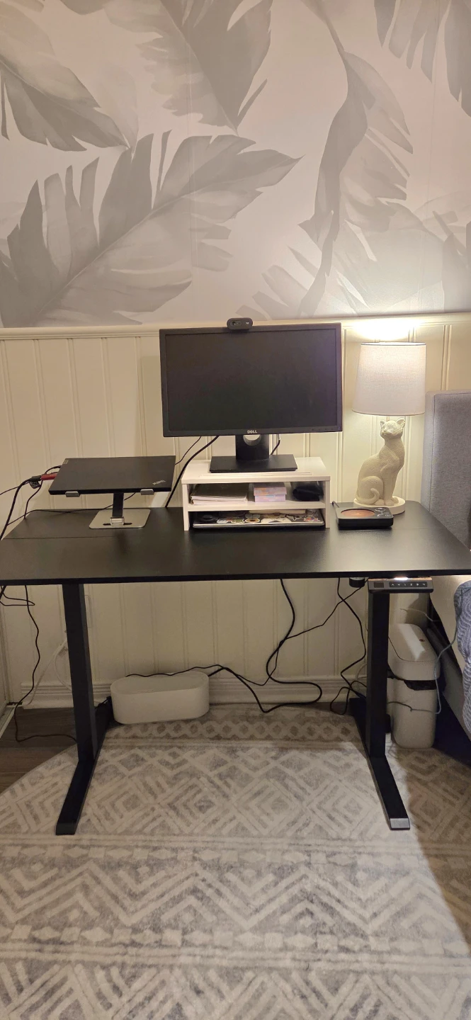 Desk electric standing, sitting, black