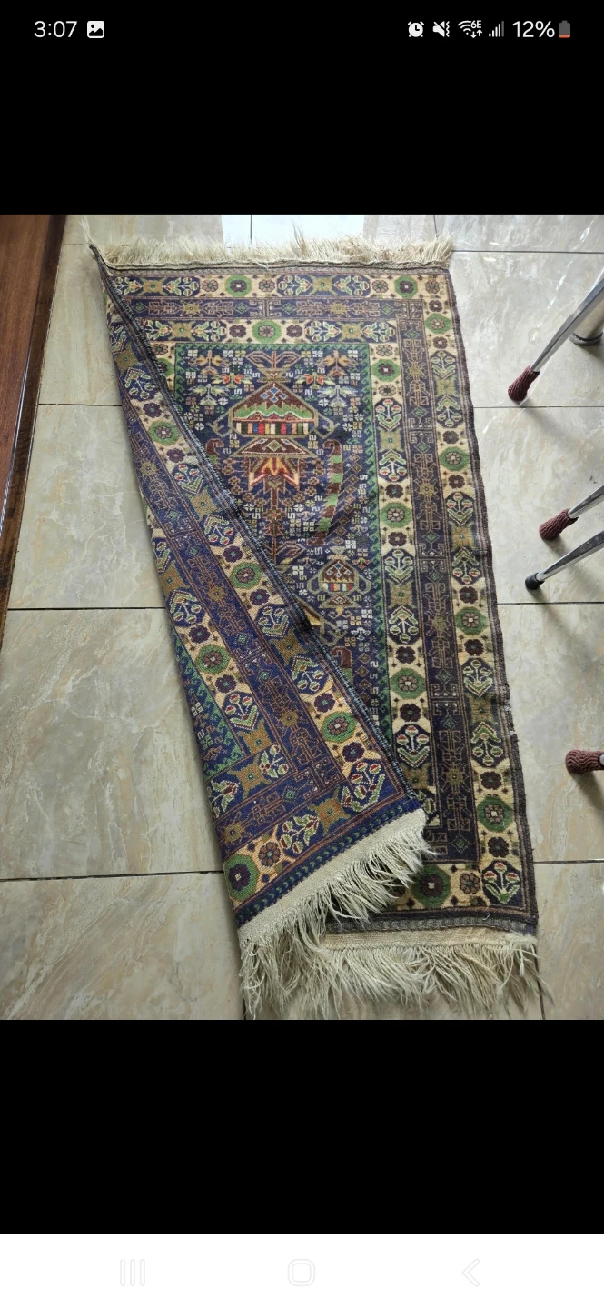 Authentic Handmade Afghan Rug – Persian Style Design - photo 5