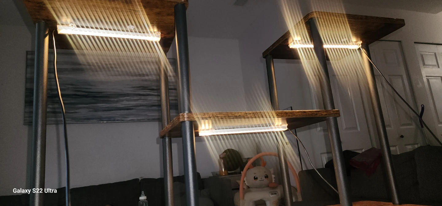 Wood Tiered Plant Stand with Lights - photo 3