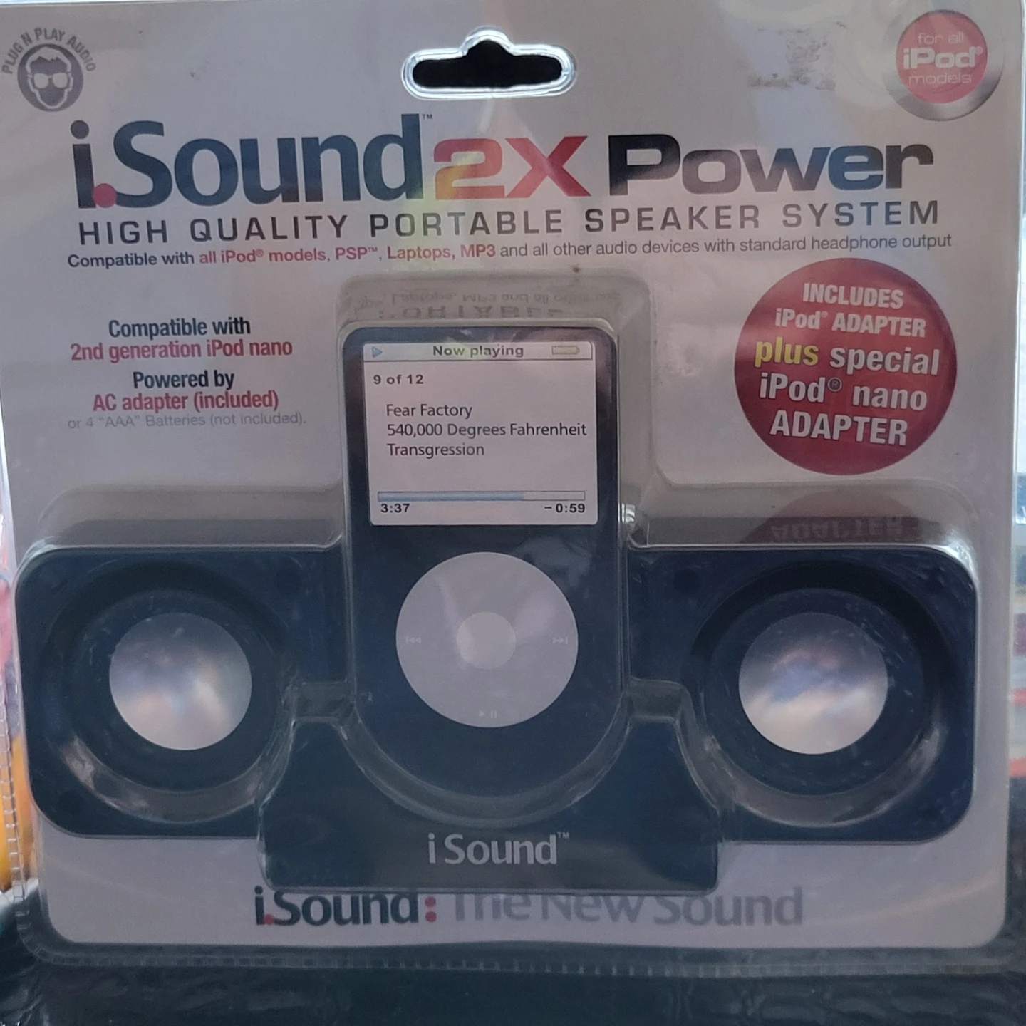 iSound 2X Power HQ Portable Speaker System for iPod Nano