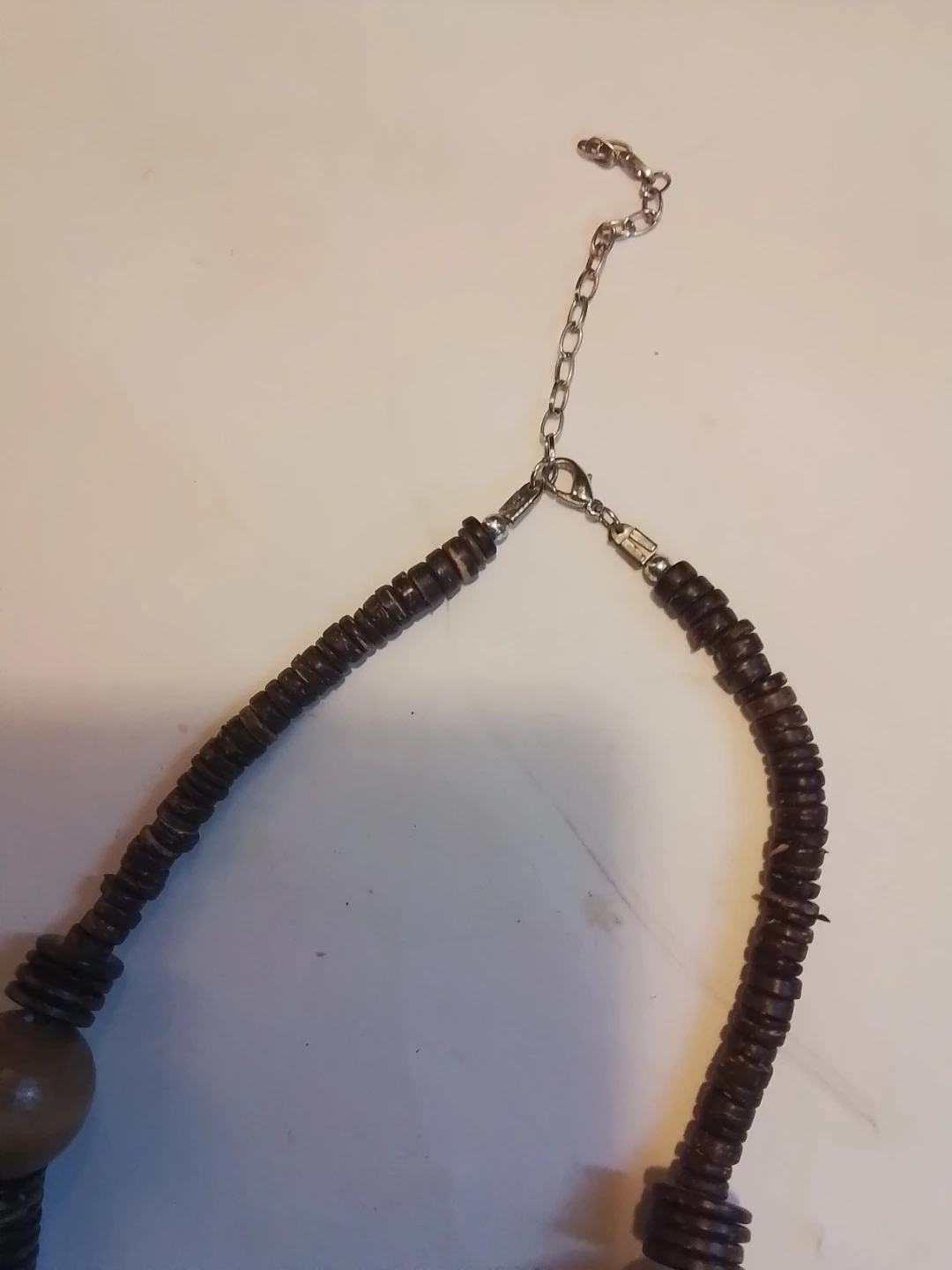 Handcrafted Mixed Wooden Bead & Coconut Shell Strand Necklace - photo 5