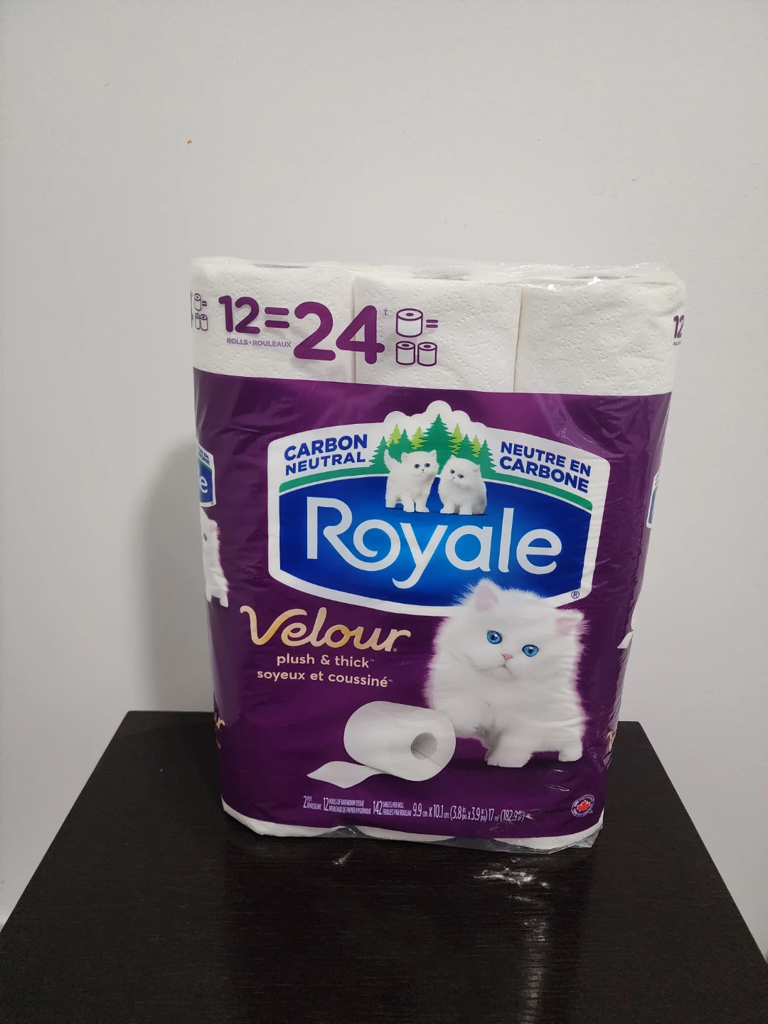 Royale Velour Plush & Thick Toilet Paper - 12 Rolls = 24 Rolls
