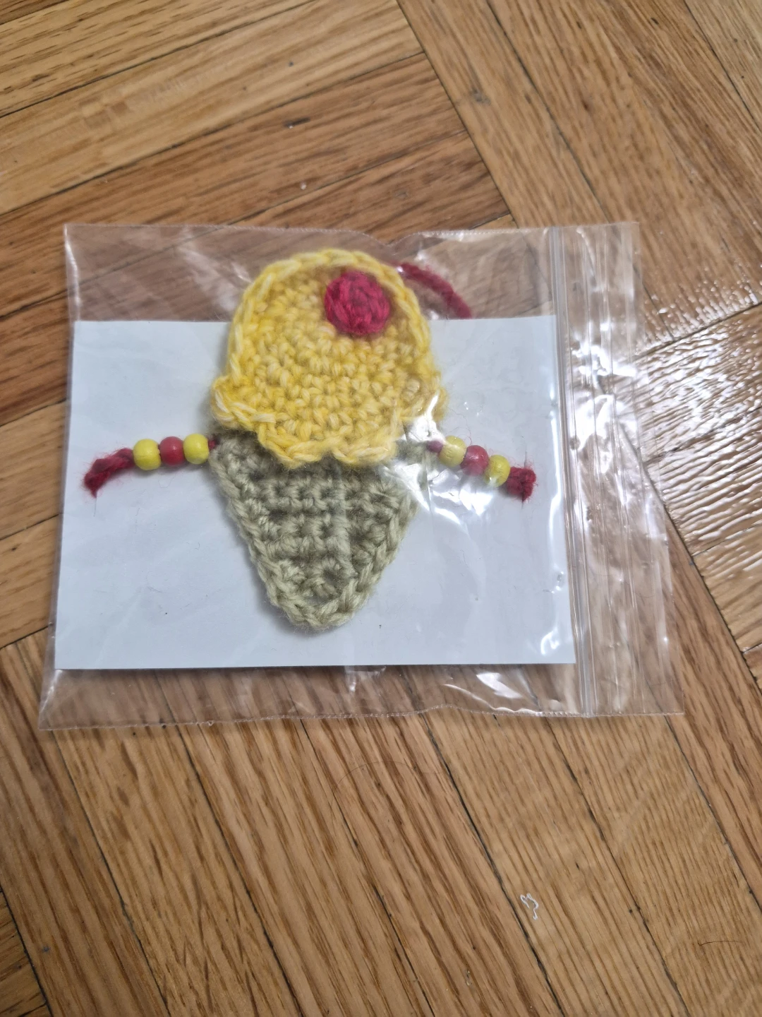 Handmade Crochet Ice Cream Cone rakhi - photo 2