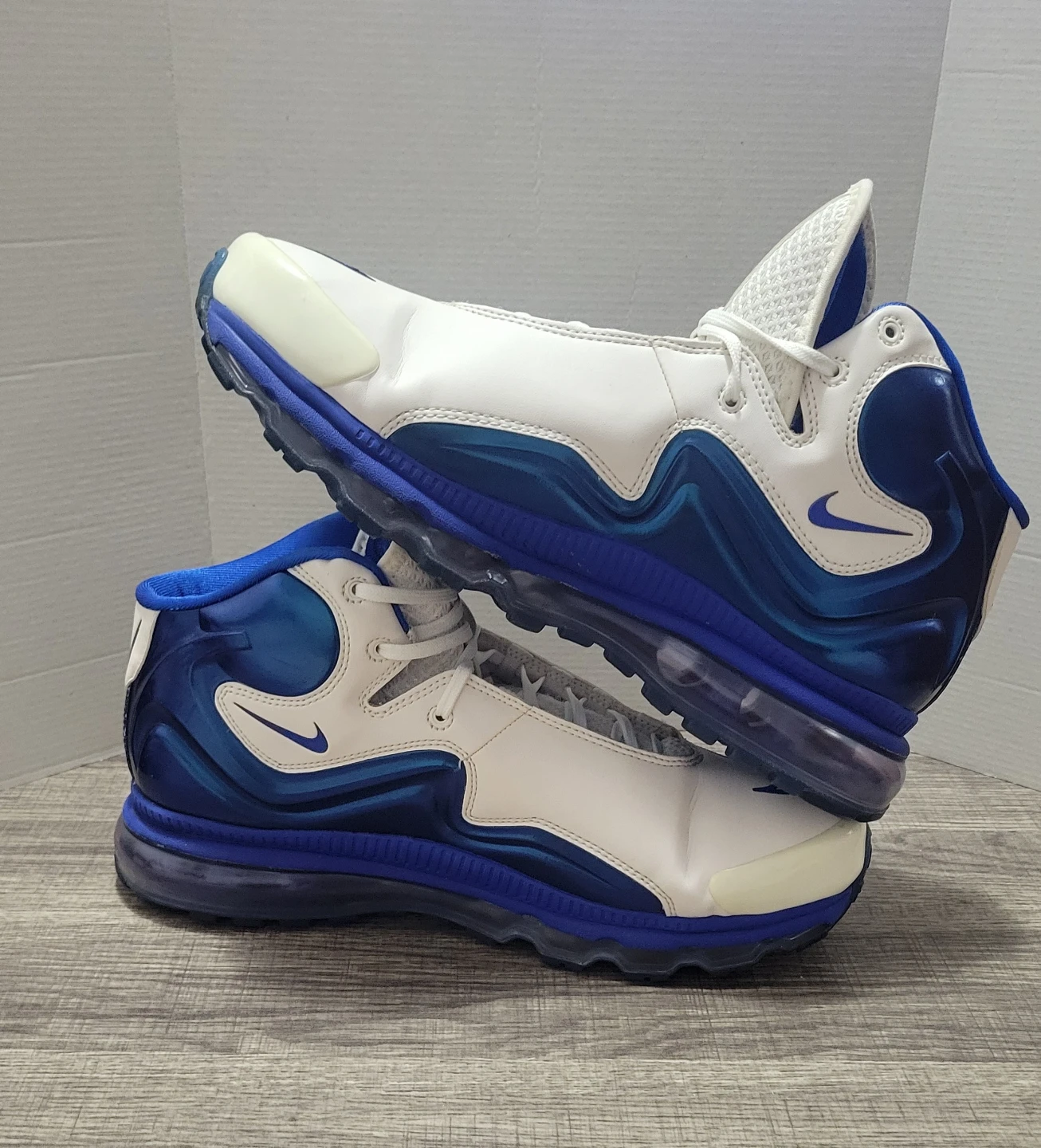 Nike Flyposite Men's Basketball Shoes White/Blue Size 11 - photo 2