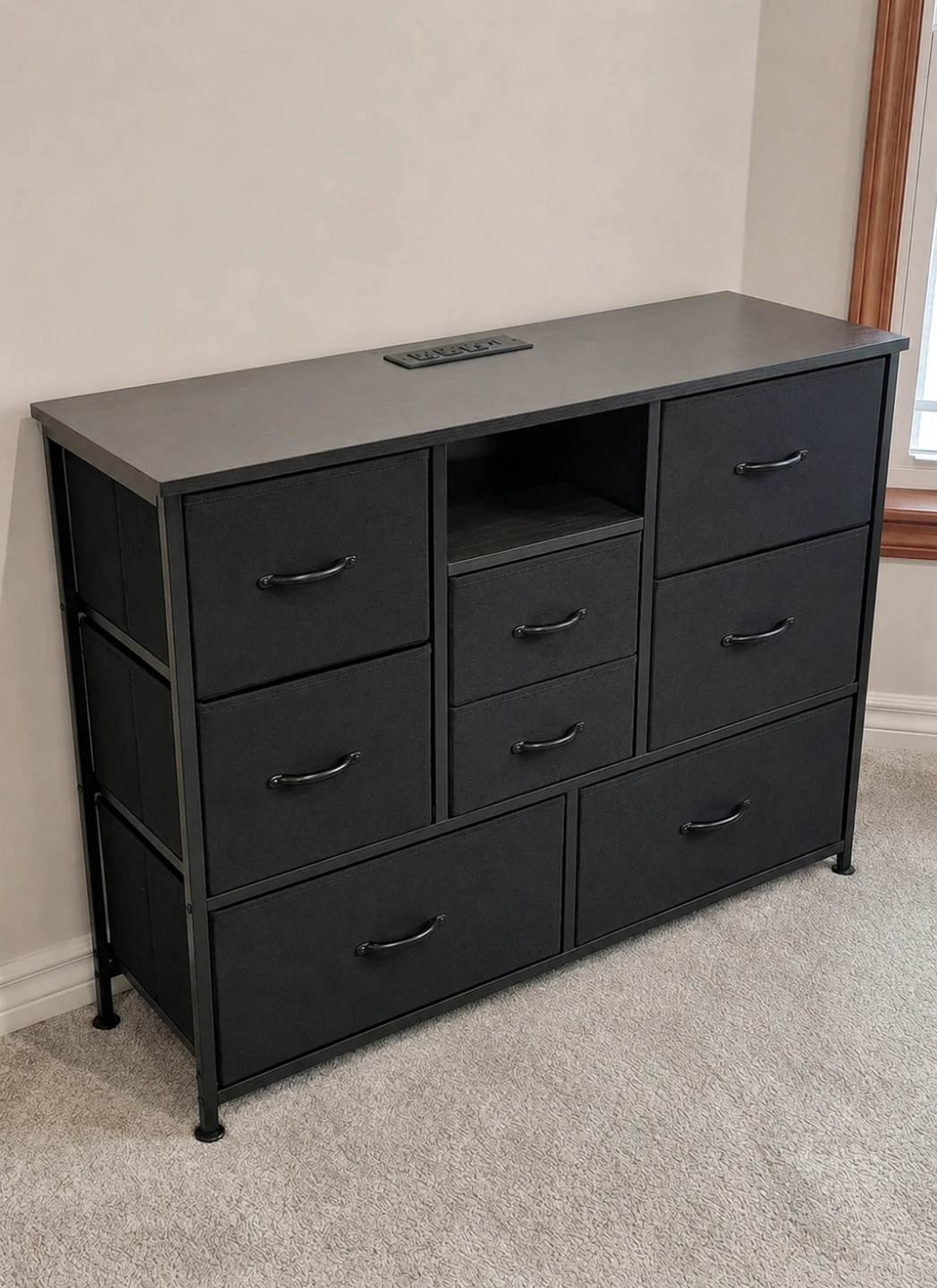 8 Drawers Dresser - Black Oak