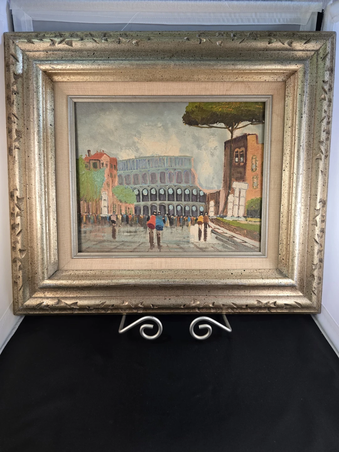 Framed Oil Painting of Colosseum in Rome