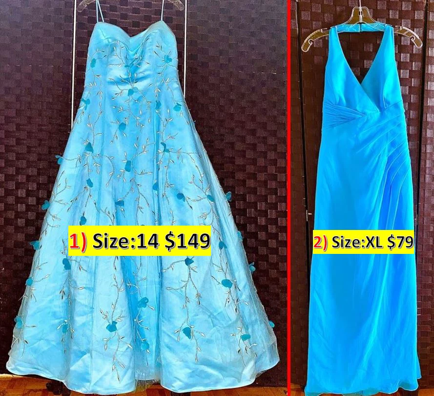 2 Dresses, Sizes: L to XL – Brand New Condition!!