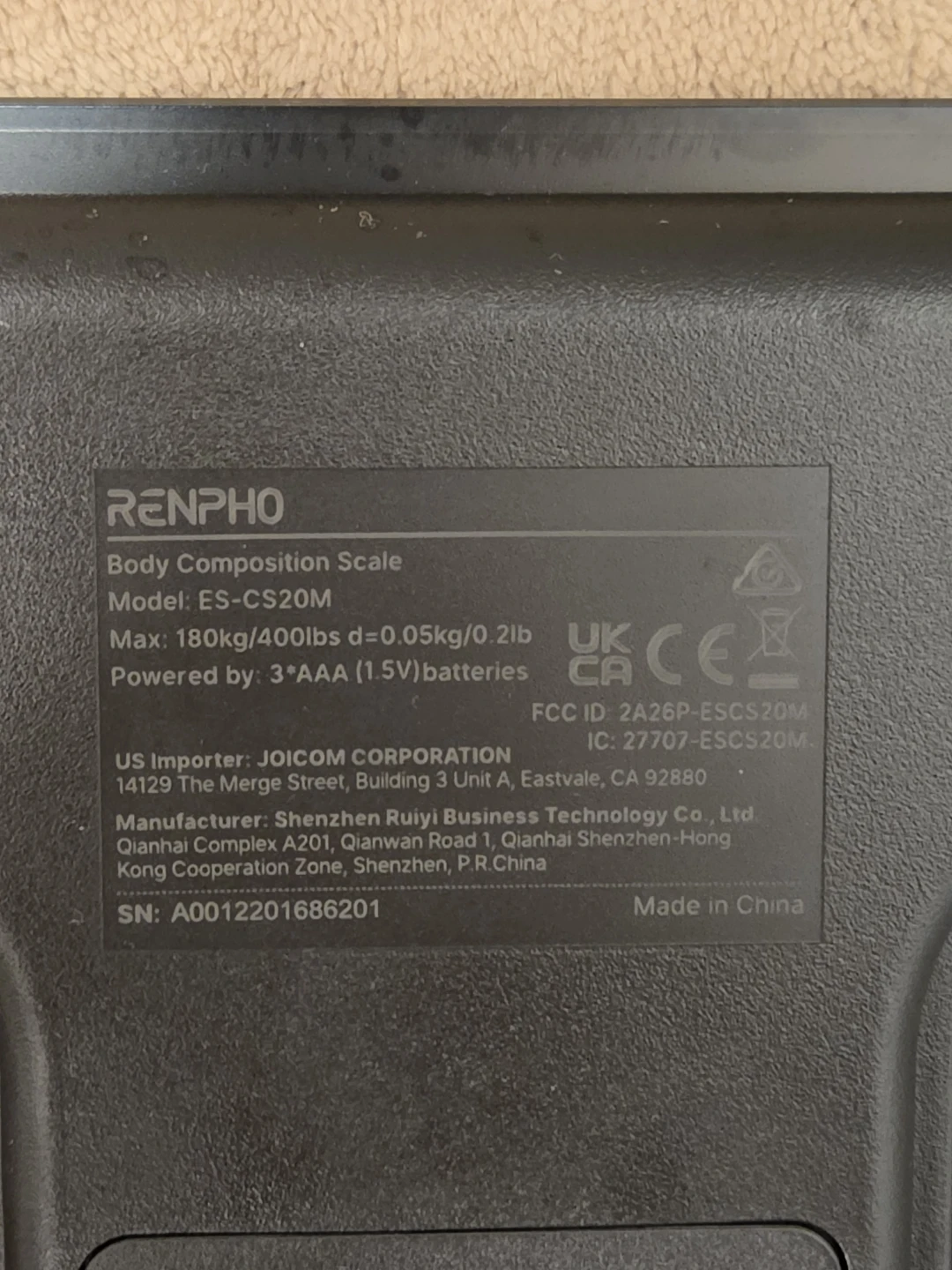 RENPHO Body Composition Scale ES-CS20M - photo 3