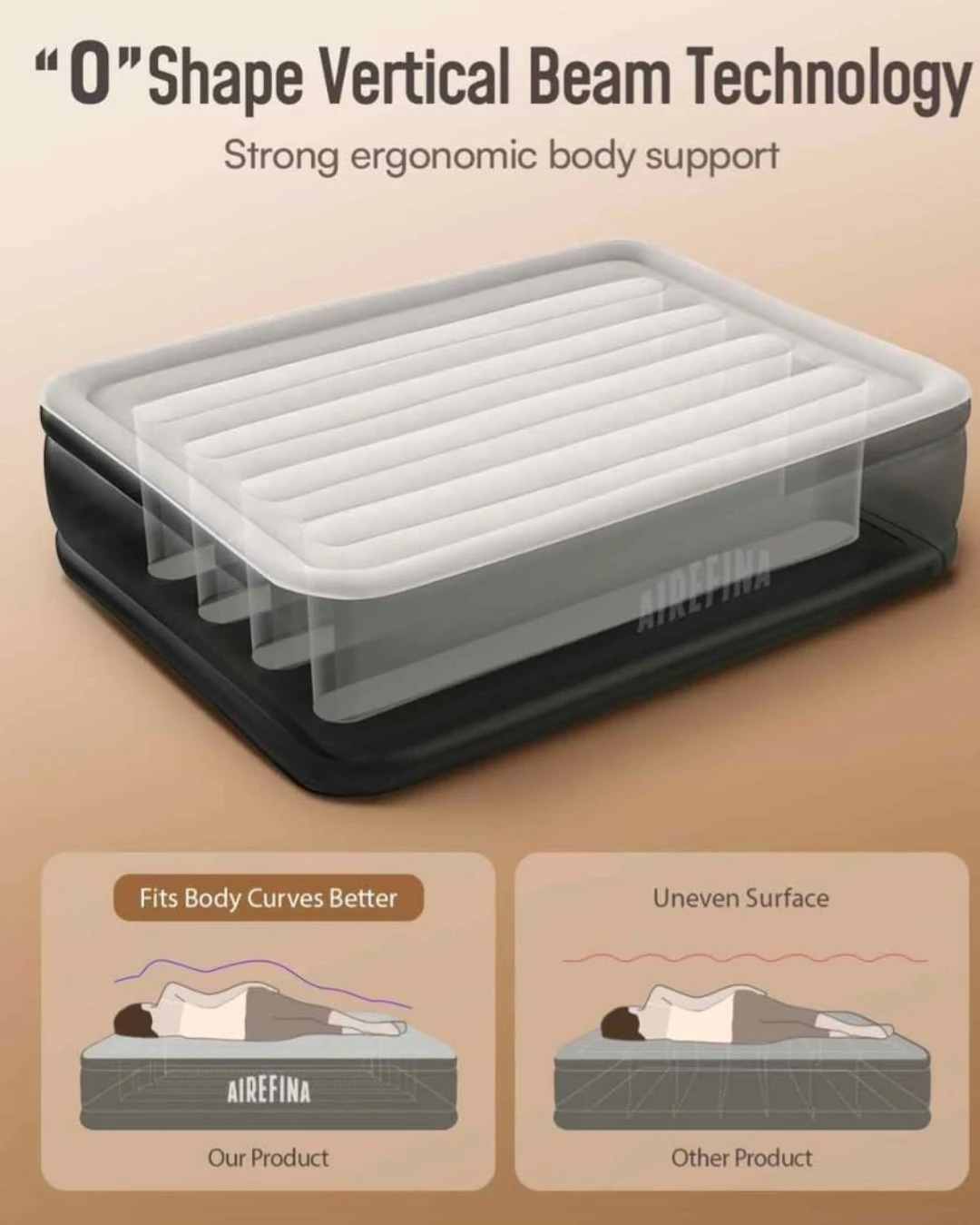 AIREFINA Queen Size Air Mattress with Built-in Pump - photo 3