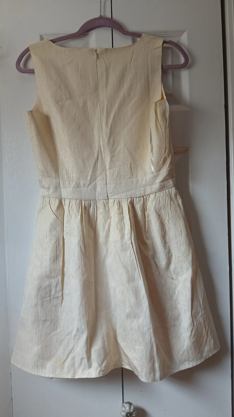 Francesca's Cream Sparkle Sleeveless Dress - photo 2