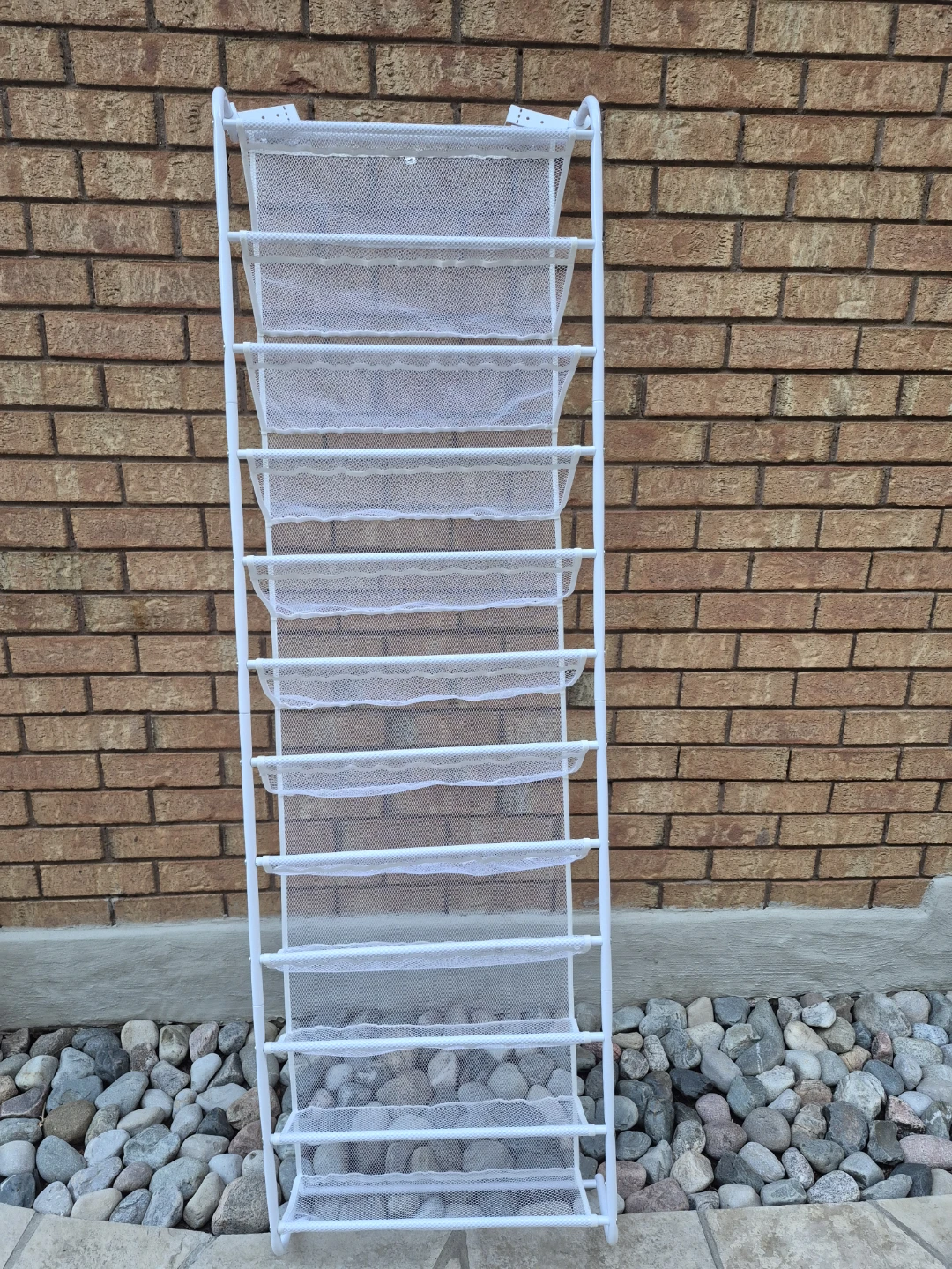 White 12-Tier Mesh Hanging Shoe Organizer