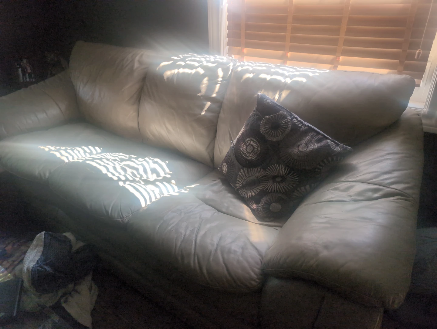 Tan Leather Loveseat Sofa2 piece
