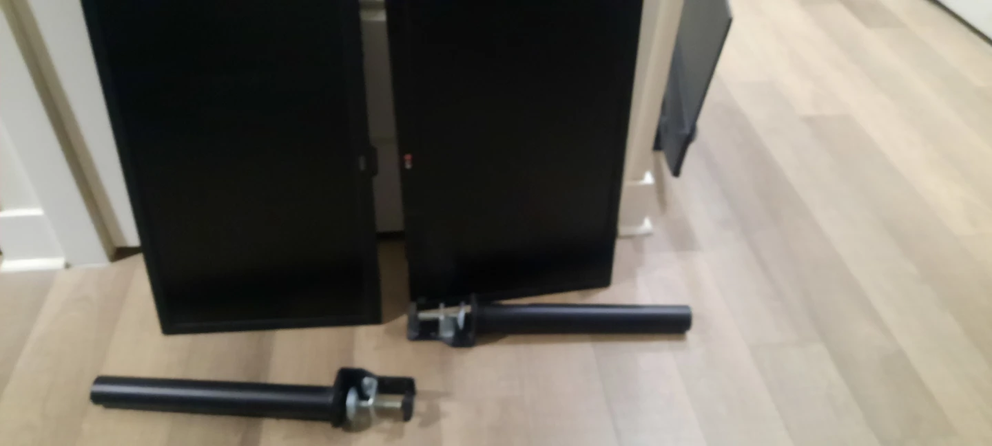Two LG and BenQ Monitors with Dual Monitor Arm - photo 2