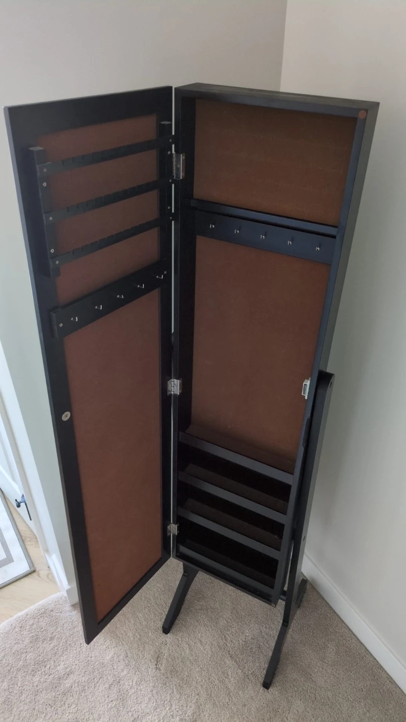 Standing Jewellery Armoire with Mirror - photo 3