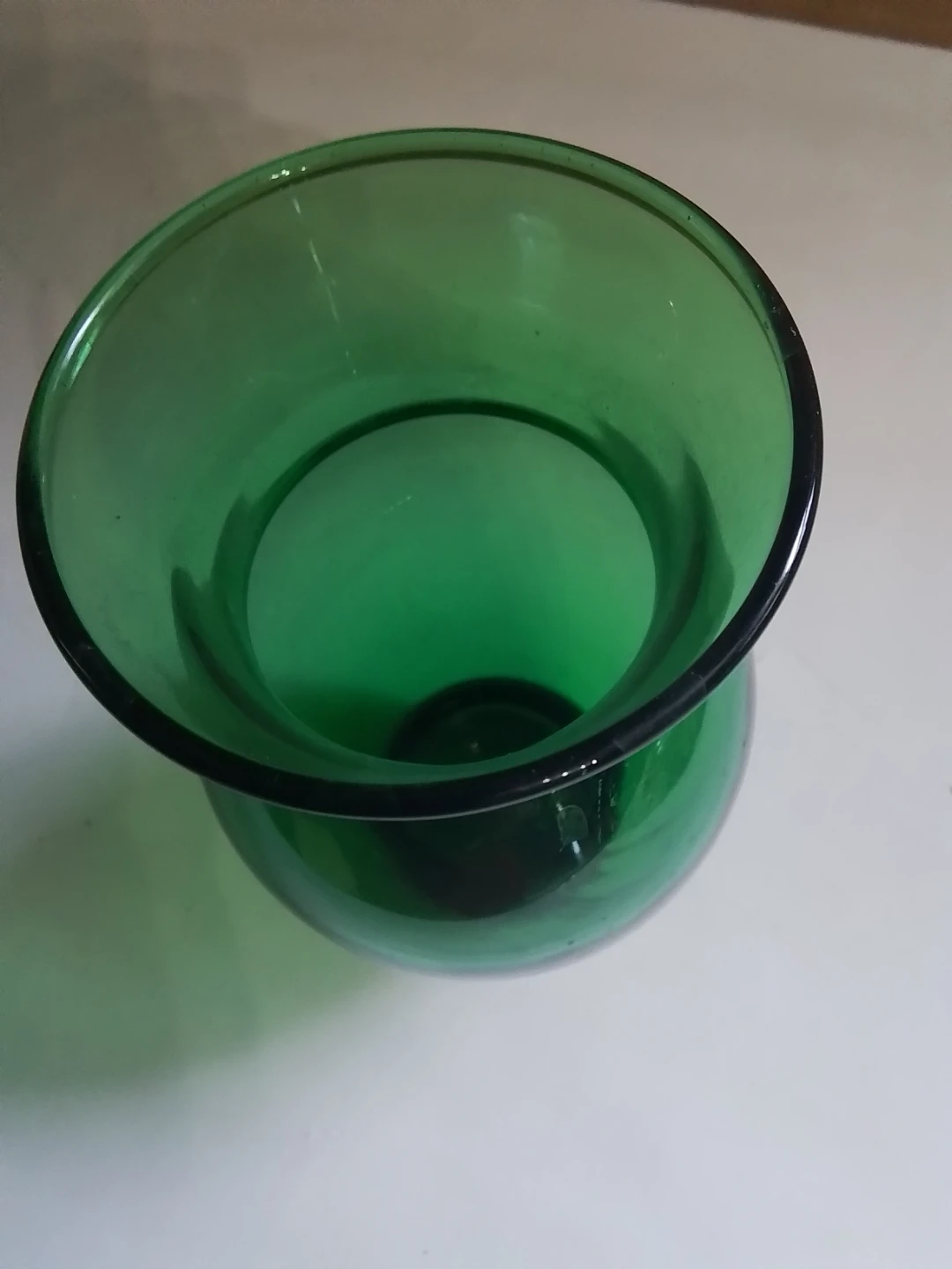 Vintage Anchor Hocking Forest Green Glass Vase - photo 2