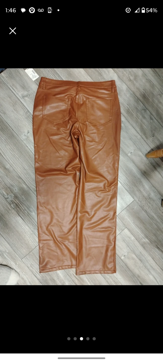Cleo Petites Faux Leather Pants Size 10 - photo 3