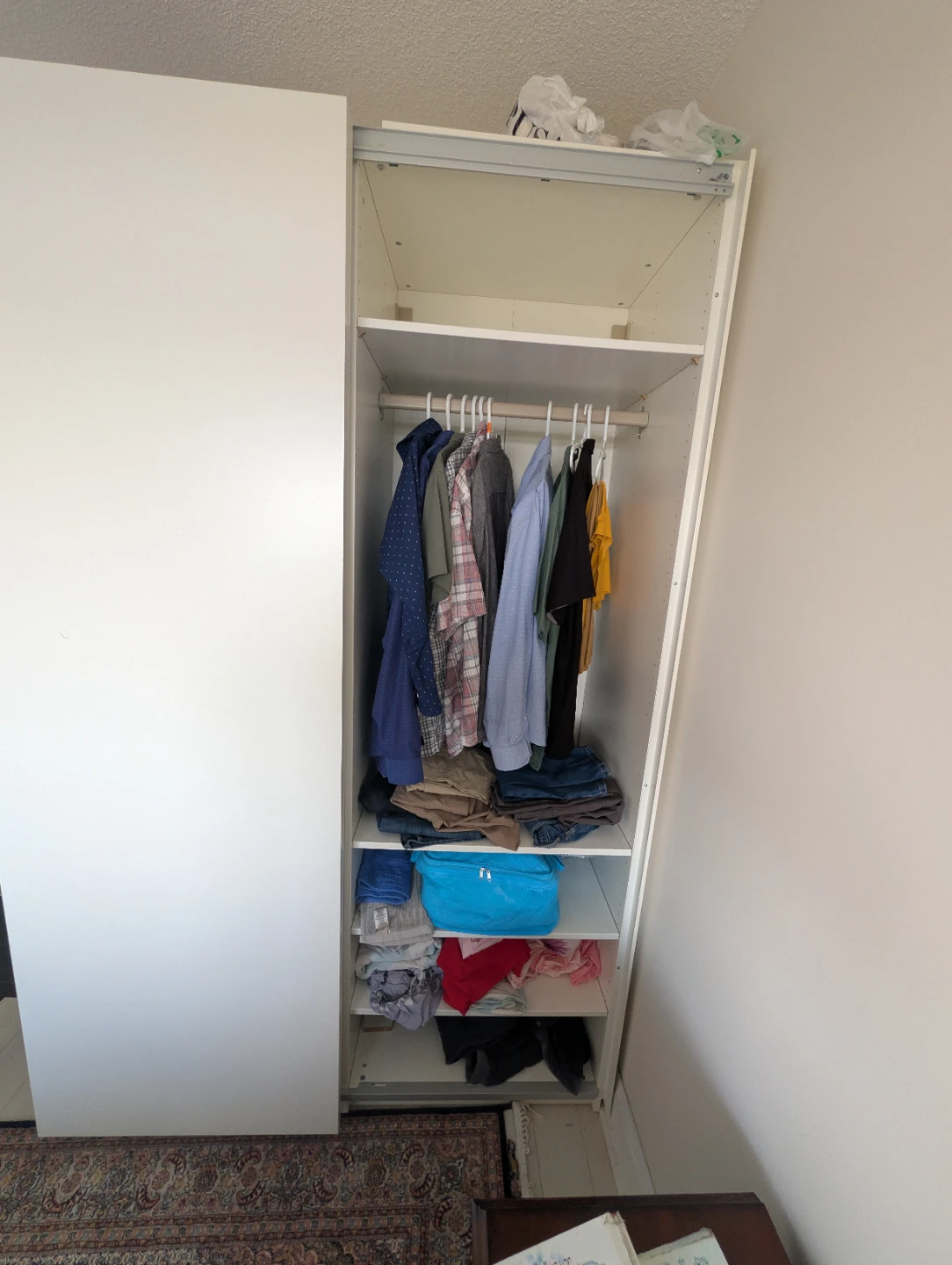 Modern White Sliding Closet / Freestanding Wardrobe