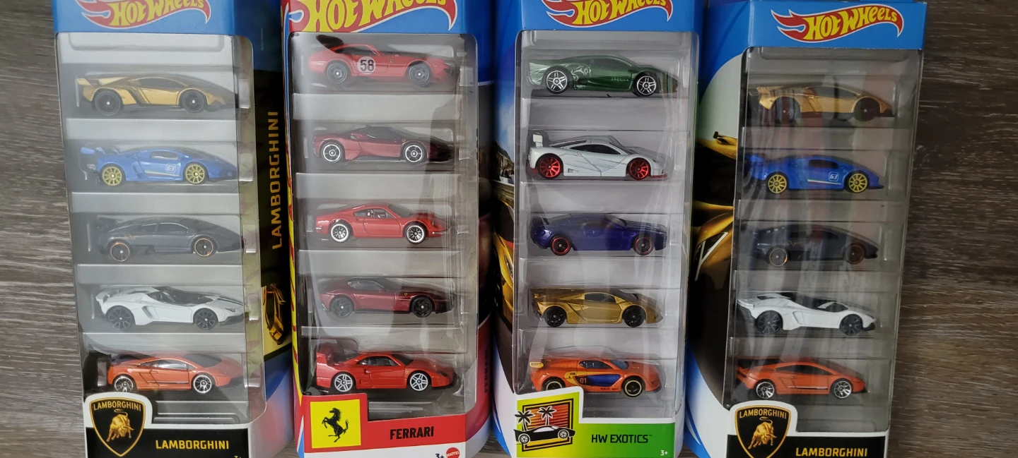 Hot Wheels 5 pack Ferrari Lamborghini Exotics Hotwheels - photo 2