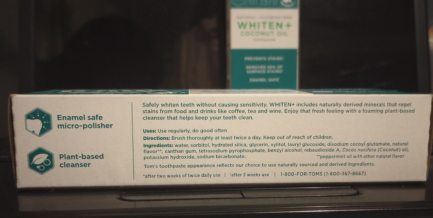 Tom's of Maine WHITEN Toothpaste - 2 for $8 - photo 3