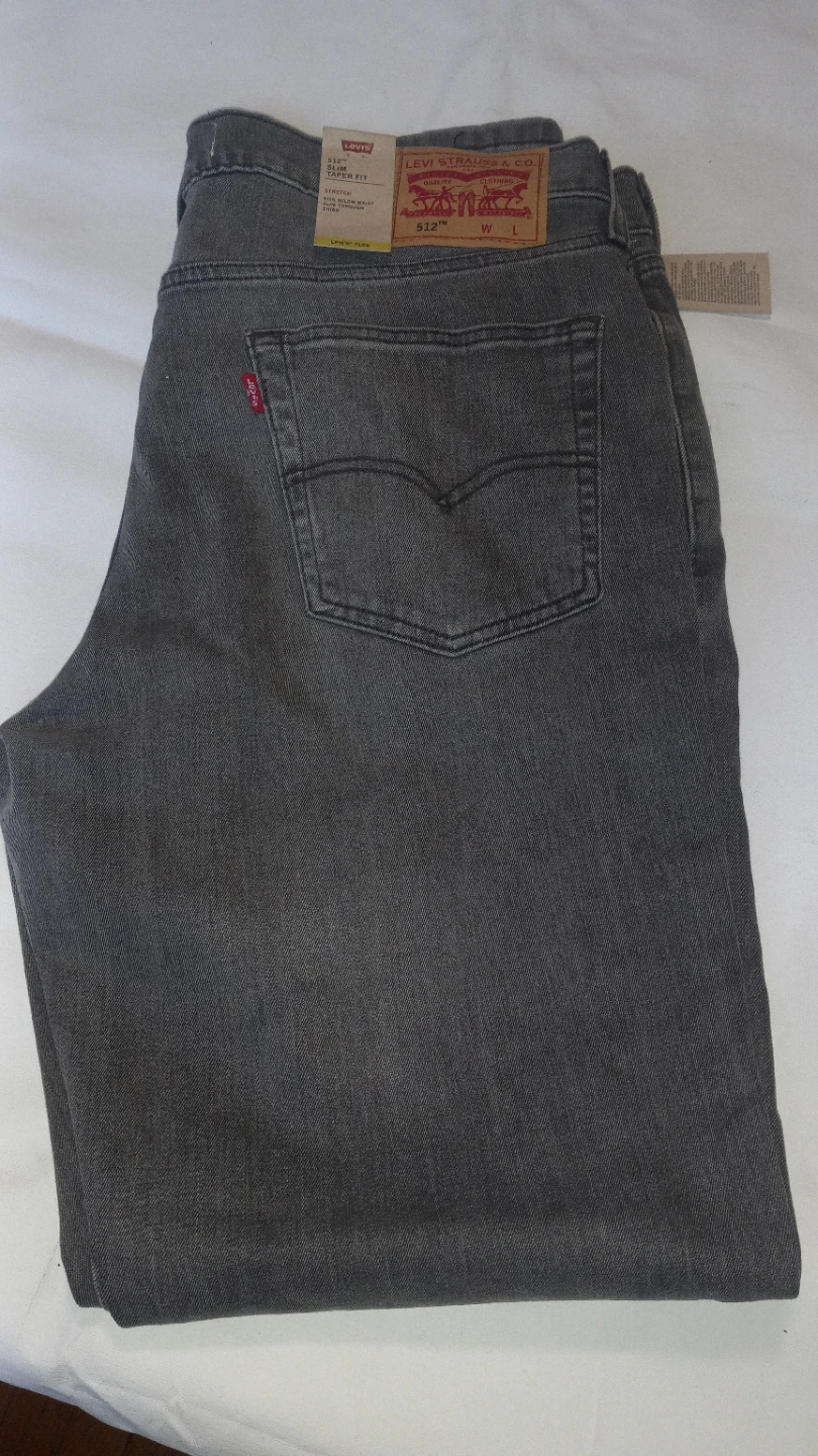 Levi's 512 Slim Taper Fit Jeans - Grey - Size W34 L34 - photo 3