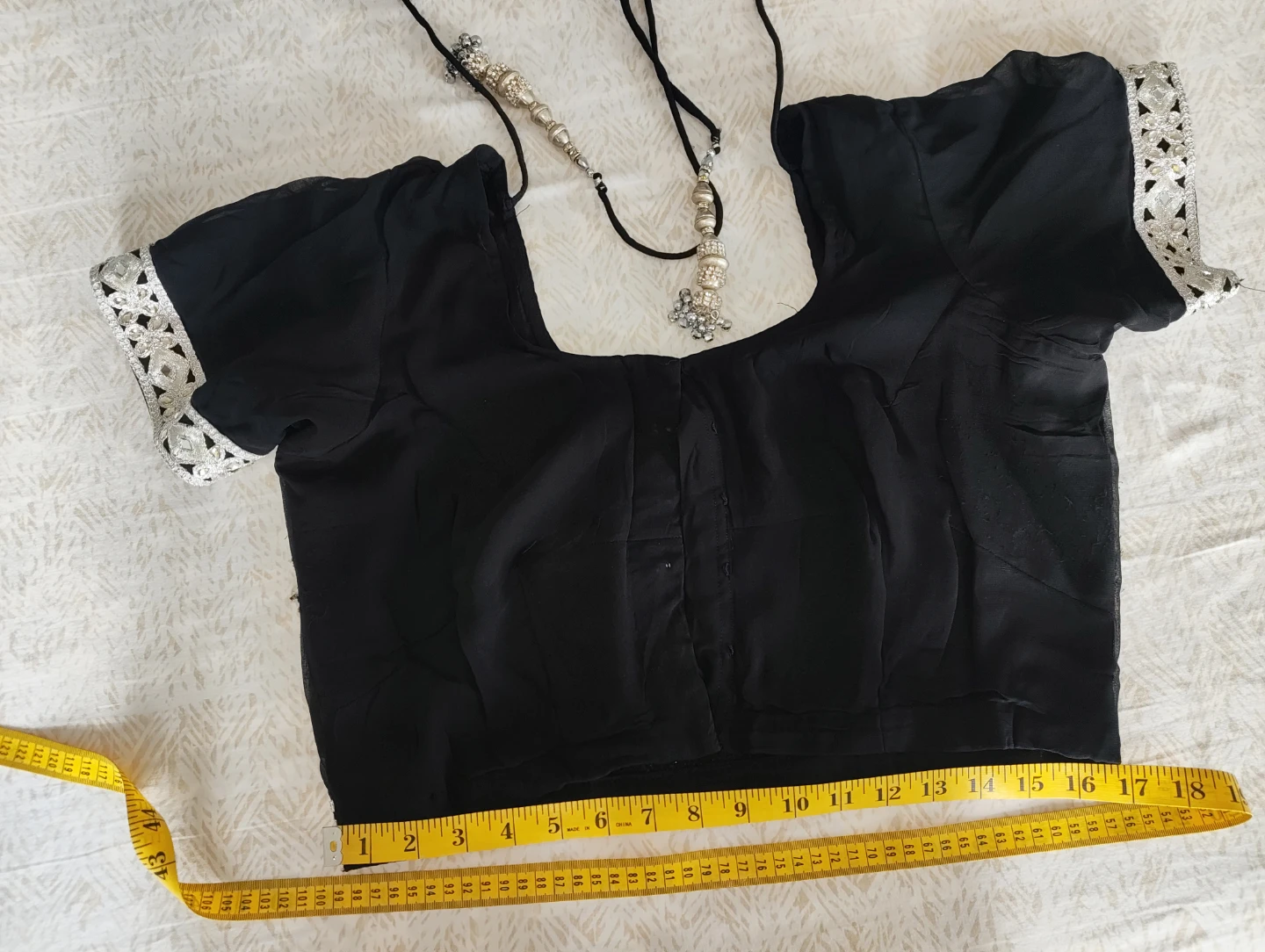 Black Embroidered Saree with blouse - photo 2