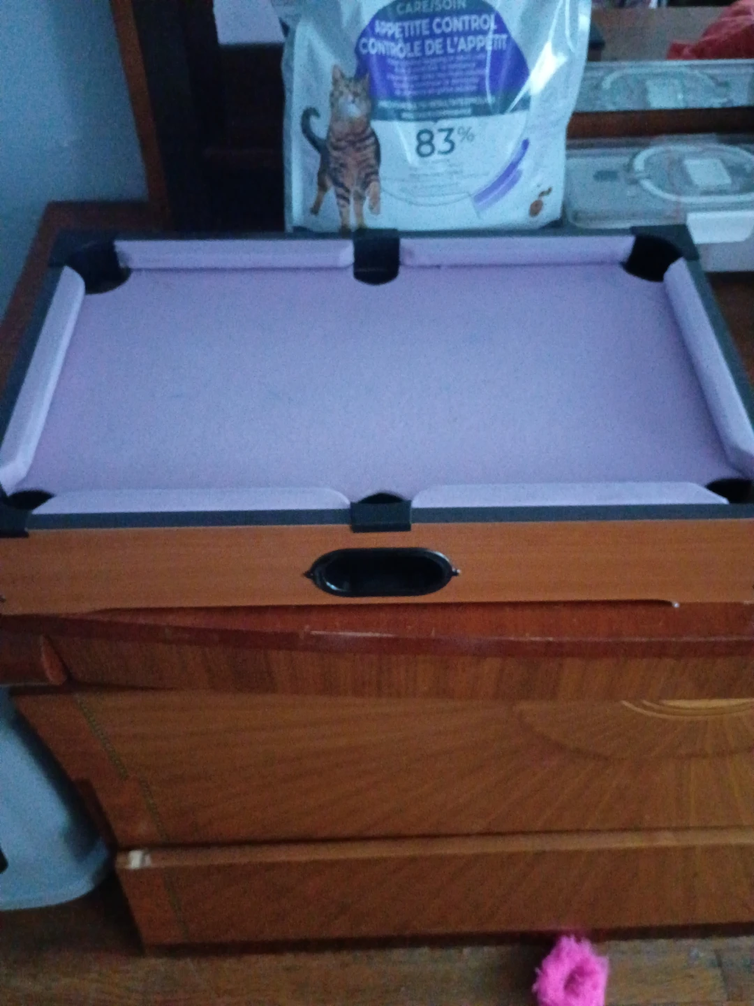 Mini Pool Table - Pink Felt