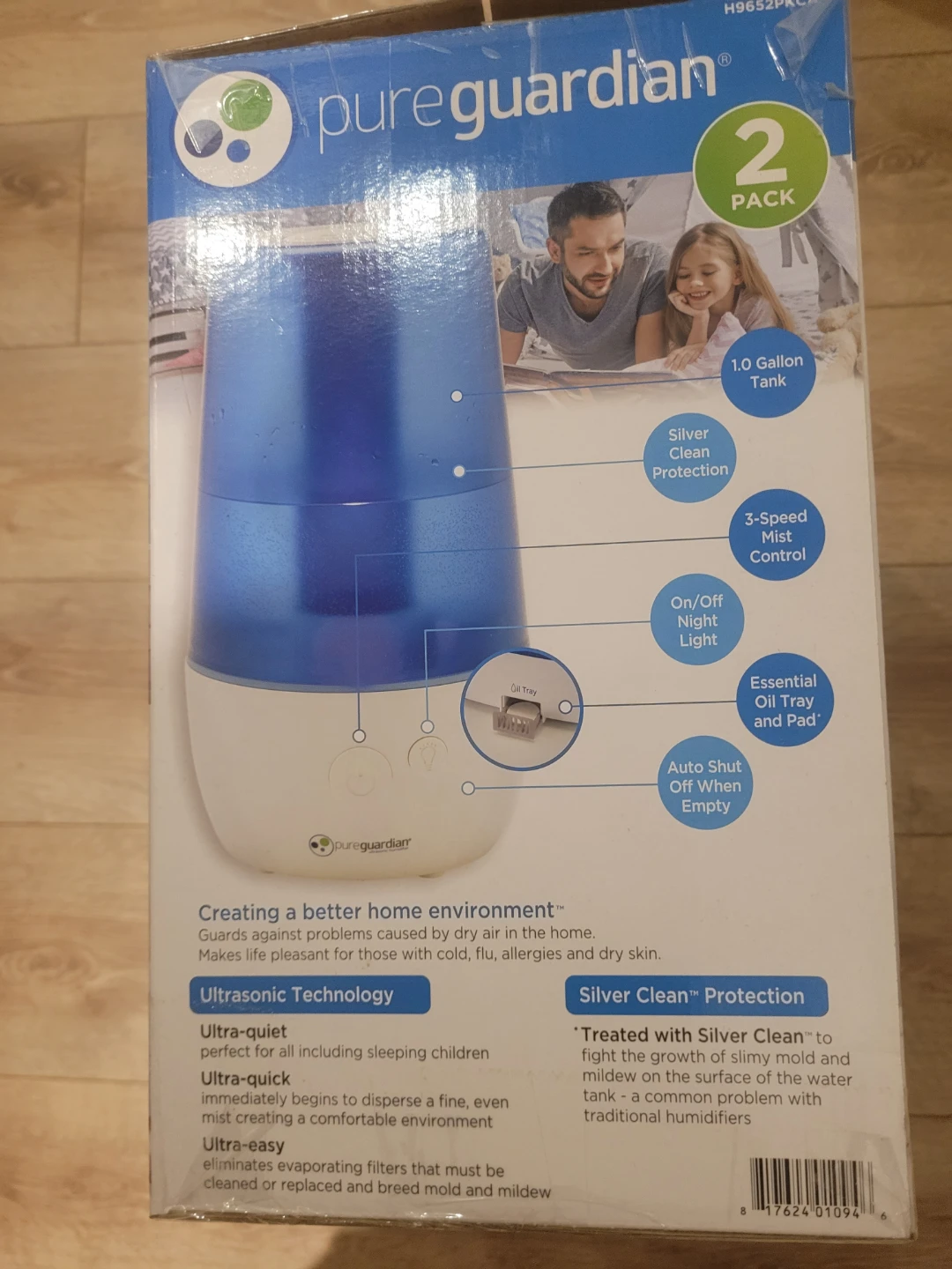 PureGuardian 70-Hour Ultrasonic Humidifier 2 Pack - photo 2