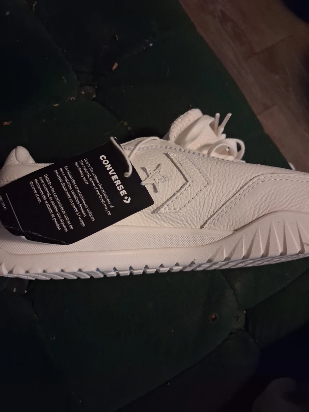 Converse All White Leather Sneakers - photo 2