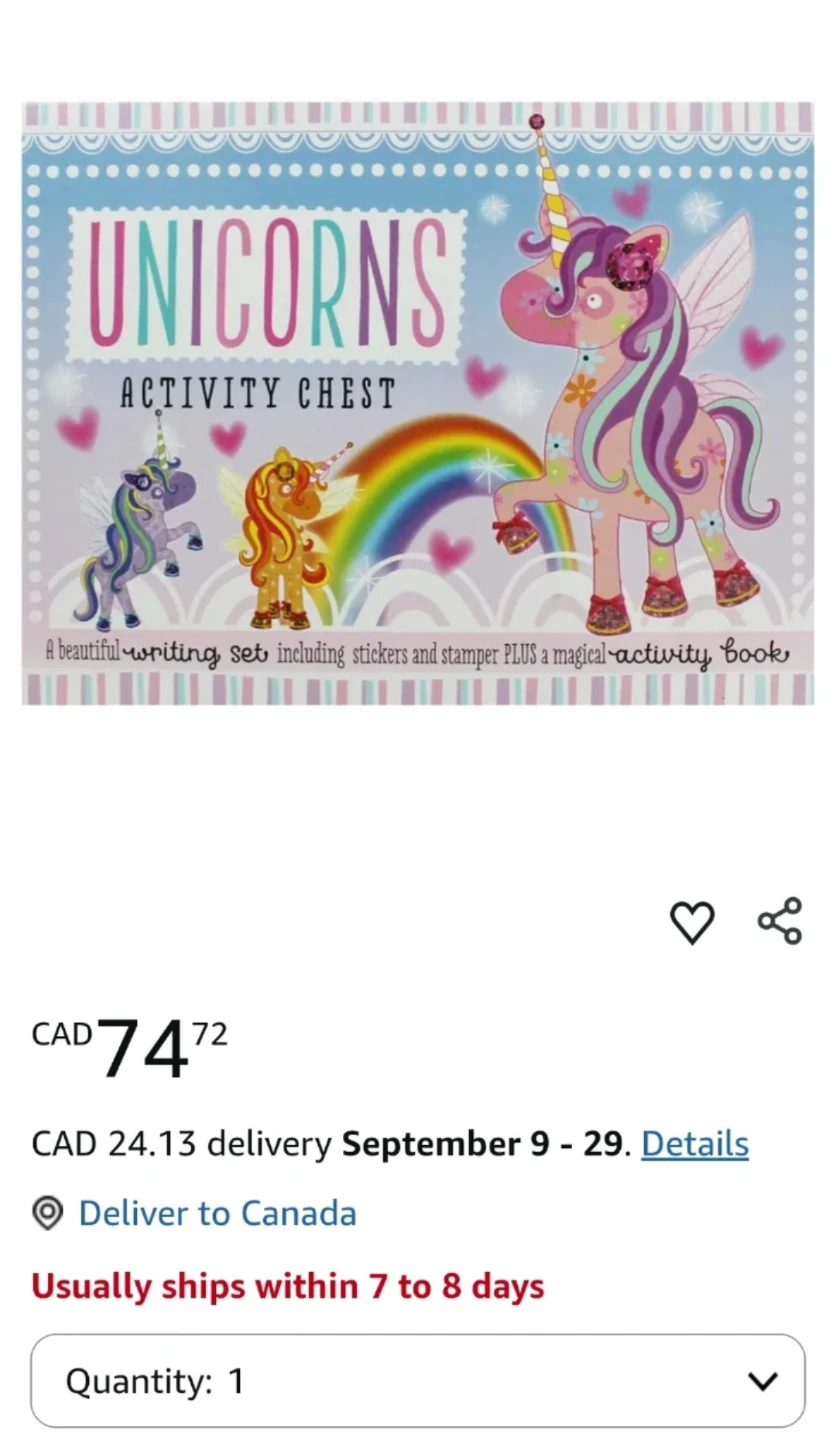 Unicorns Activity Chest Writing Set - photo 2