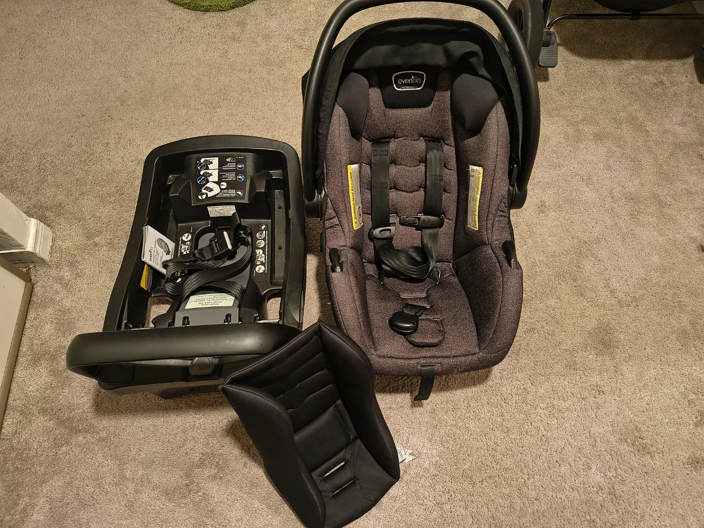 Evenflo Car Seat Base and Infant Seat