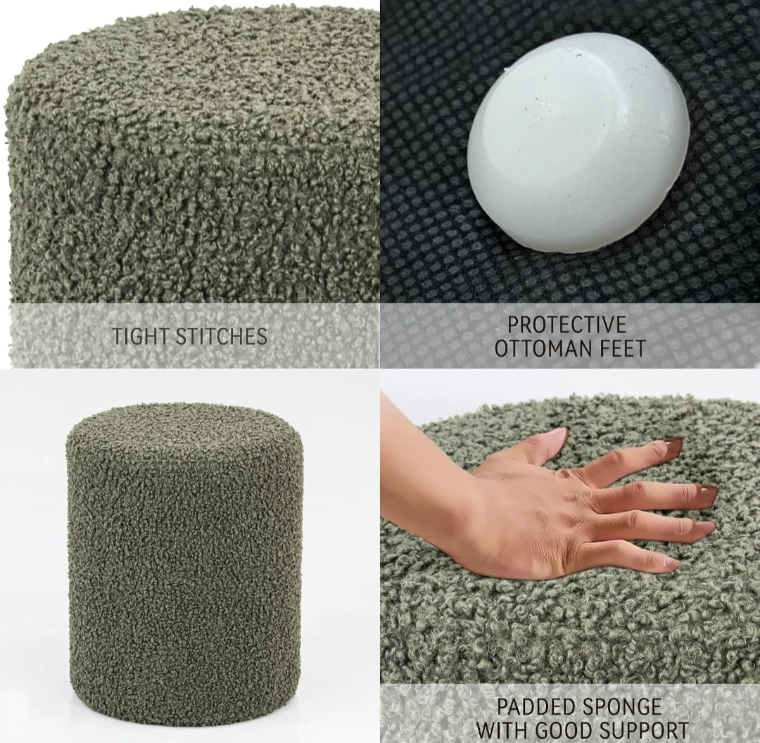 Fuzzy stool - Mustard - photo 4
