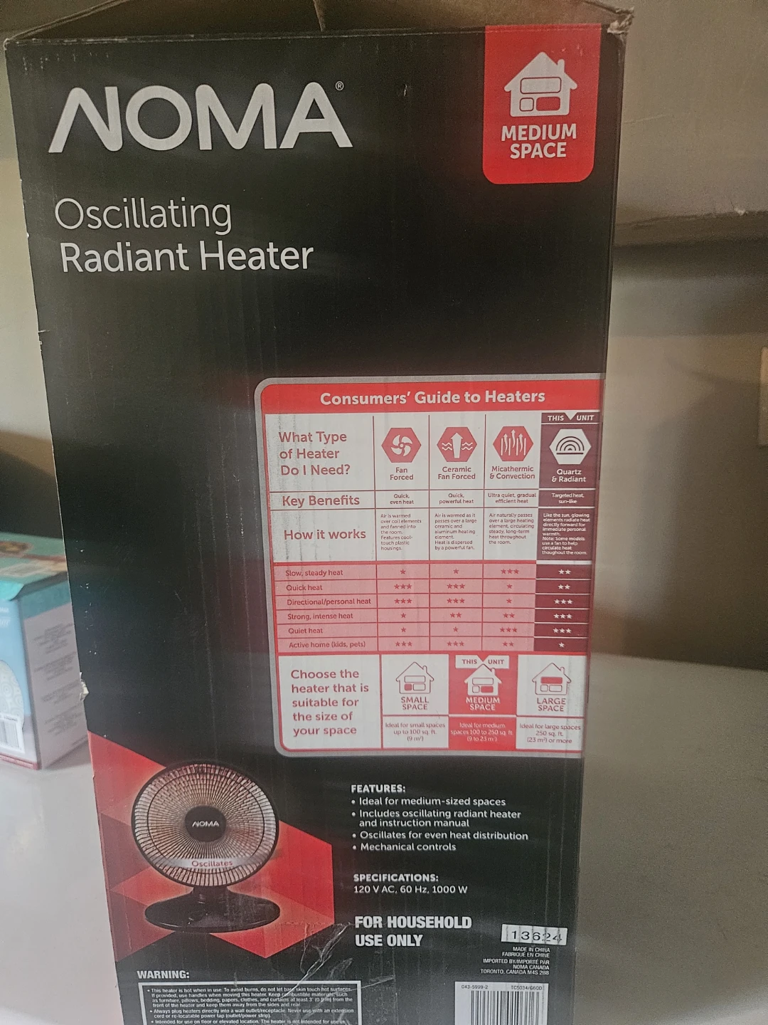 NOMA Oscillating Radiant Heater - photo 3