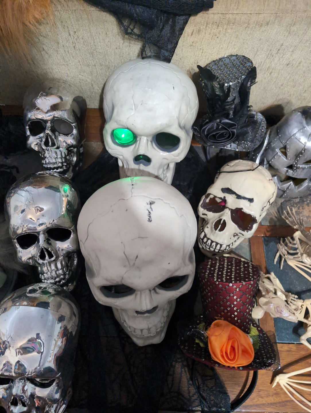 Assorted Halloween Skulls and Decorations - photo 3