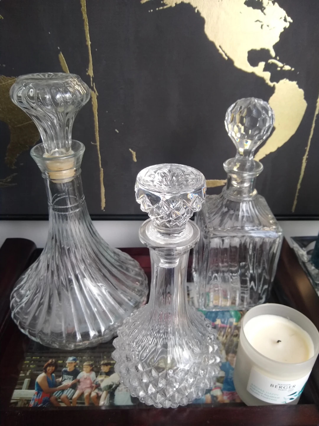 Set of 3 Glass Decanters - photo 2