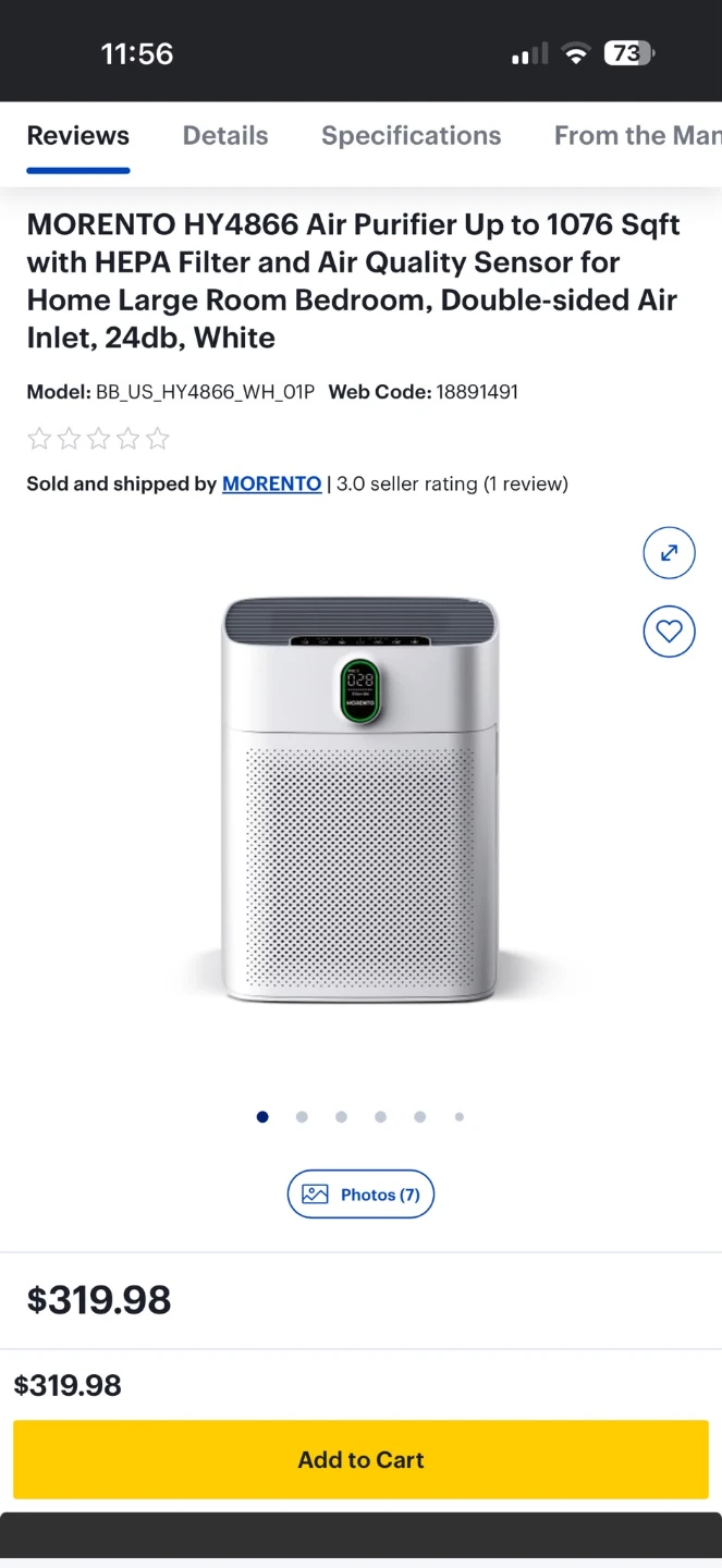 MORENTO Air Purifier