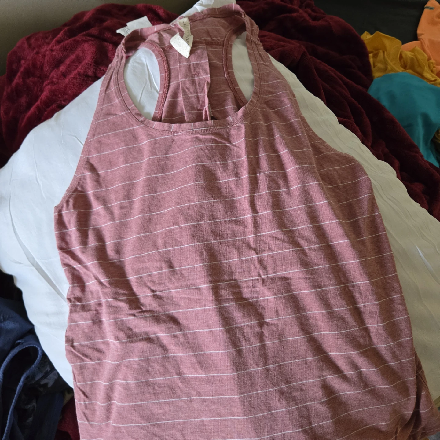 Lululemon mauve Striped Tank Top - Size S