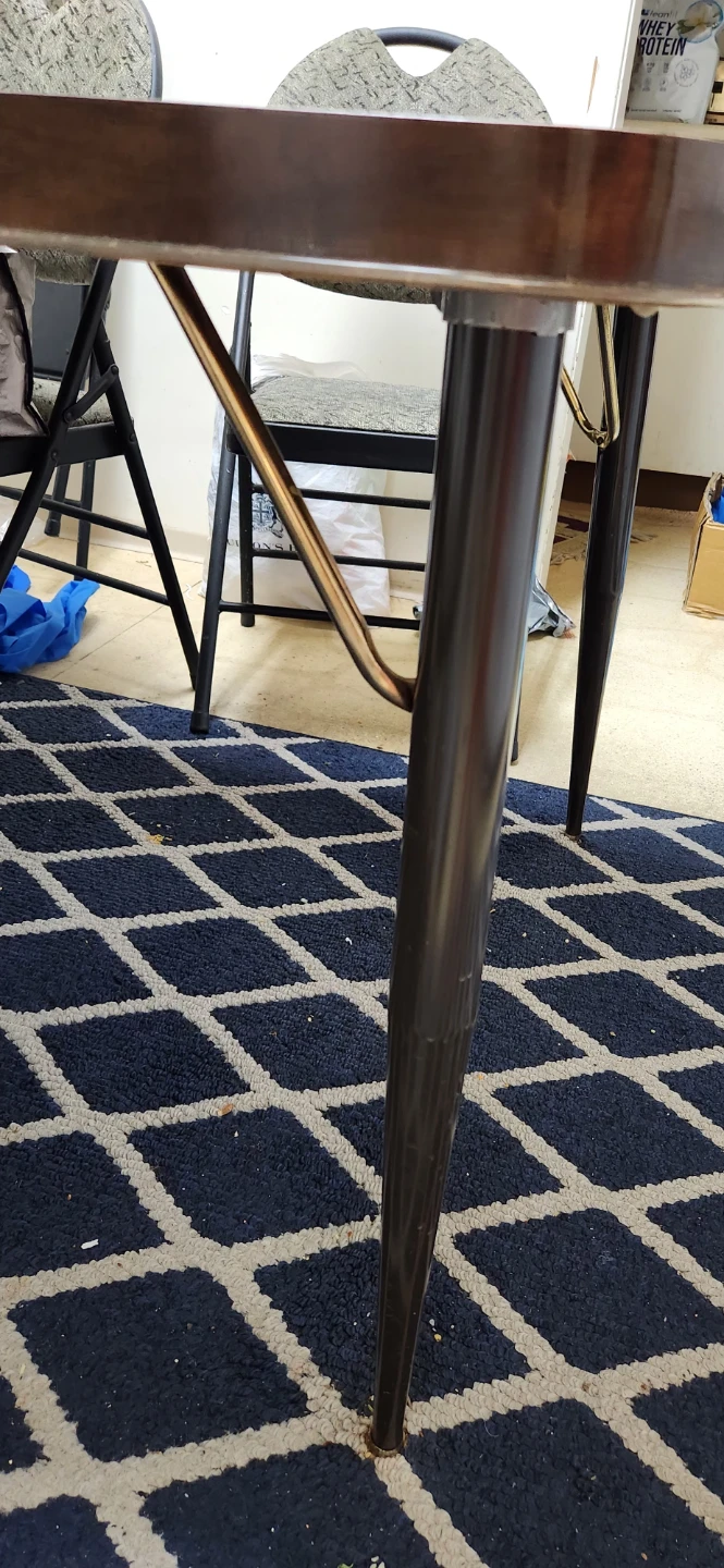 Dining Table with Marble-Look Top it's adjustable - photo 4