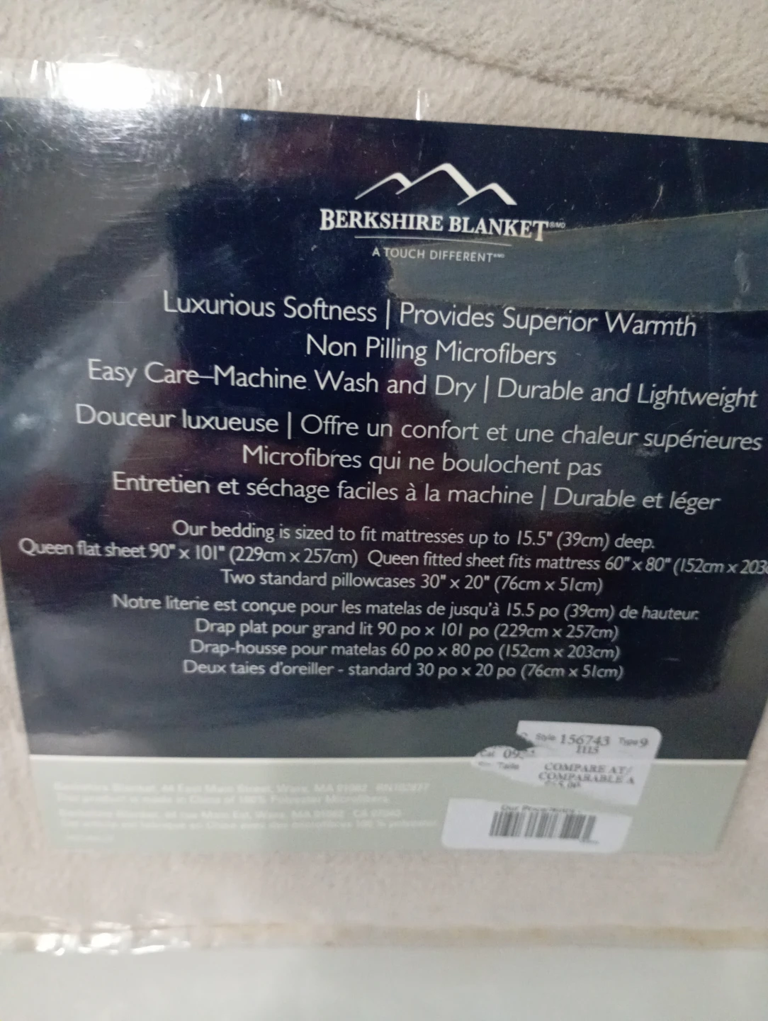 Queen sheet set microplush