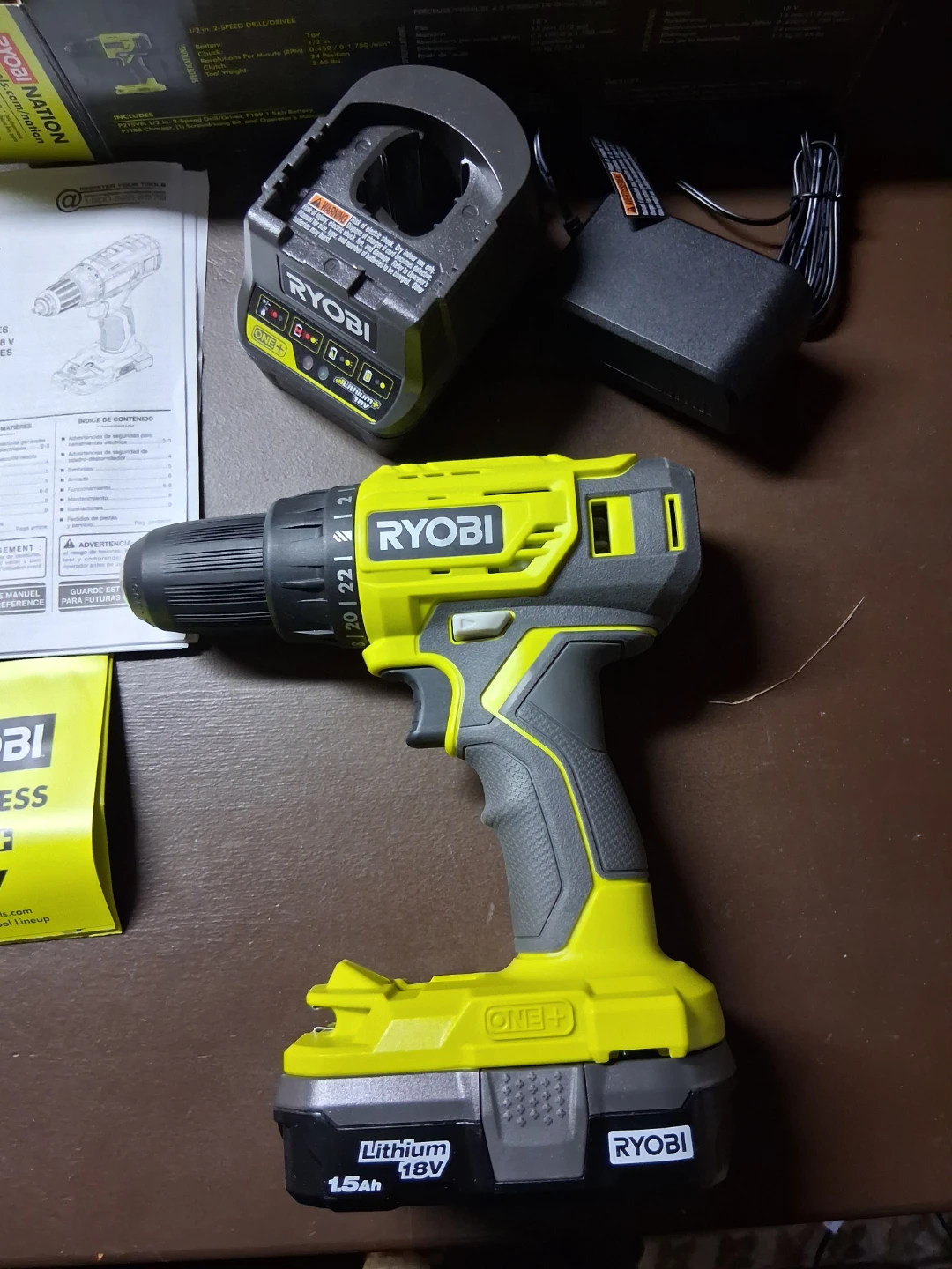 Ryobi ONE+ 18V Cordless Drill/Driver Kit - photo 2