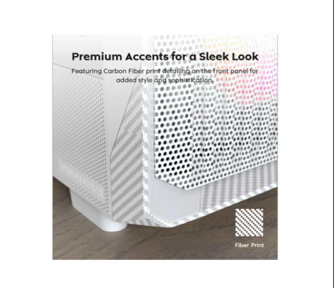 White PC Case with ARGB Fans - photo 5