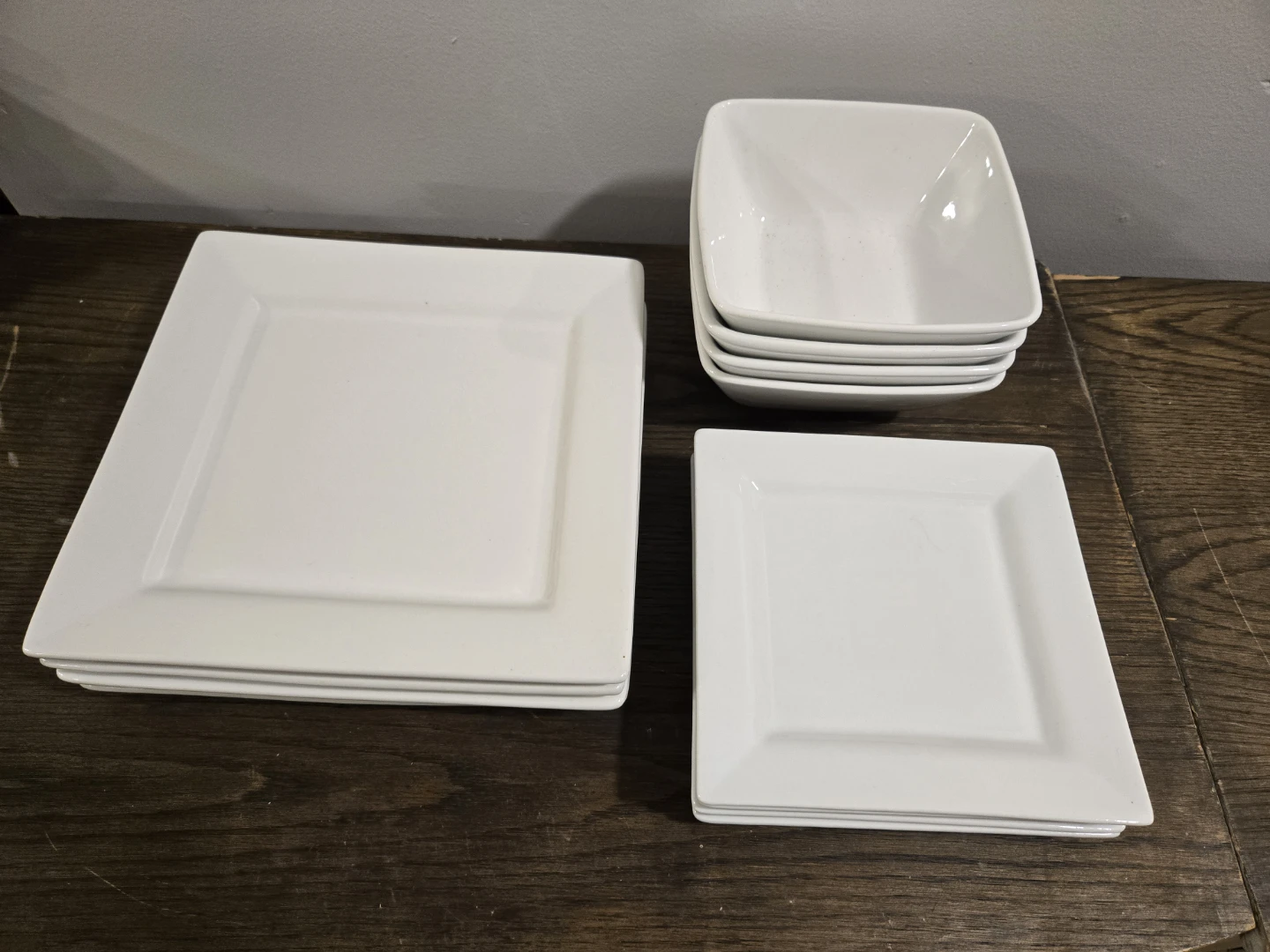Ceramic White Square dinnerware/ Servingware
