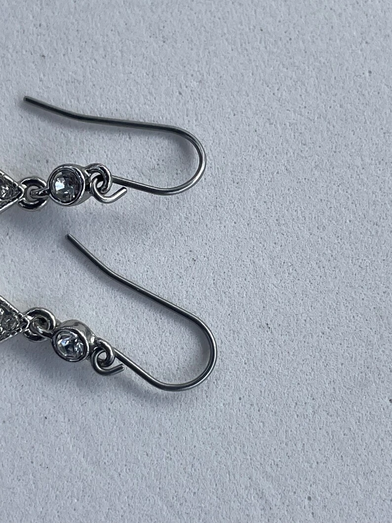 Teardrop Crystal Dangle Earrings - photo 4