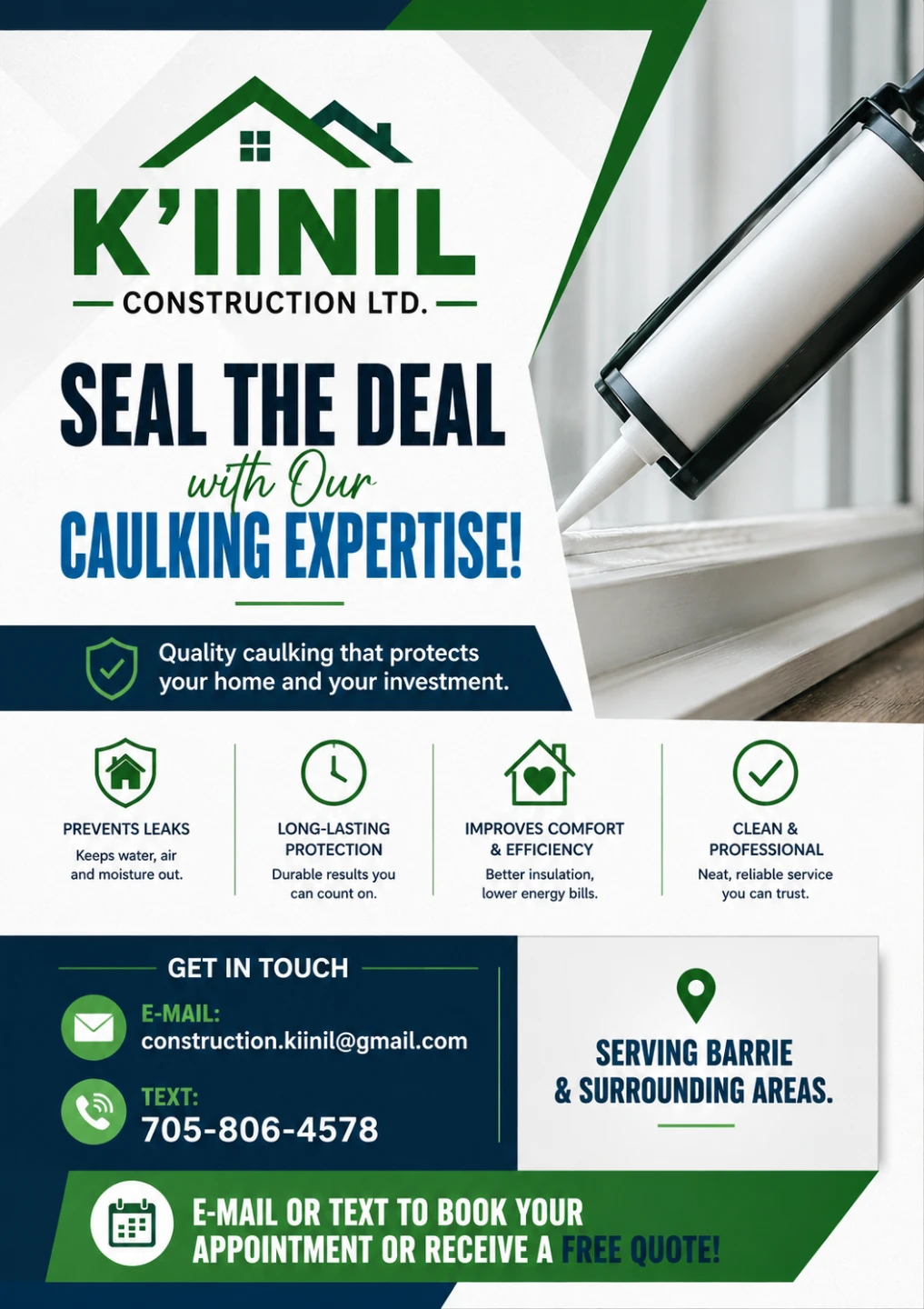 K'IINIL Construction Ltd. Caulking Expertise