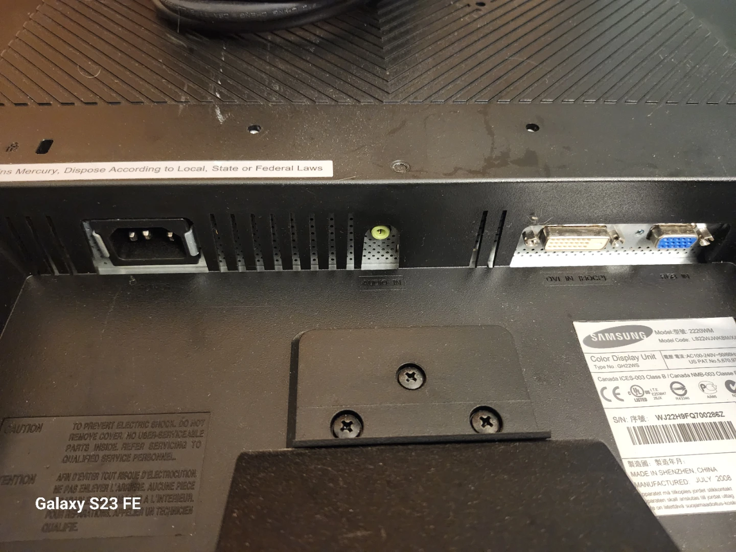 Samsung SyncMaster 2220WM Monitor - photo 5